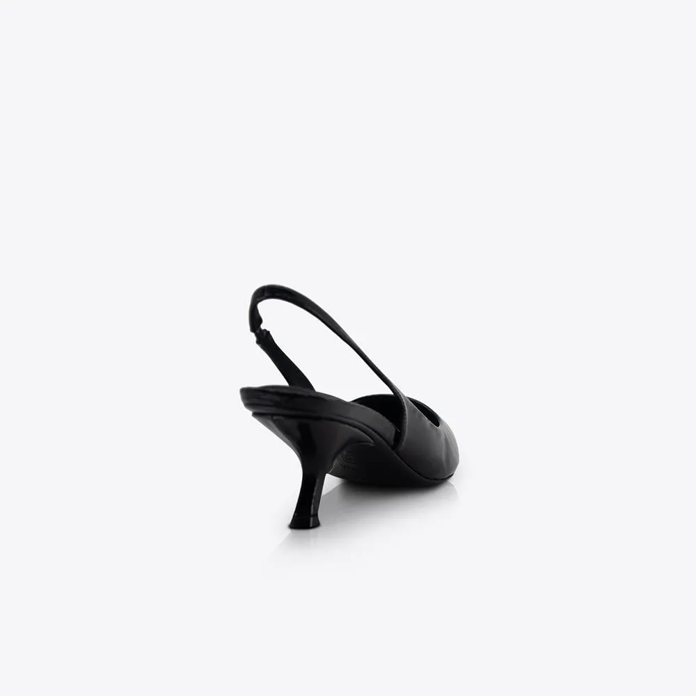 Sandra Heel Patent Black SOL SANA