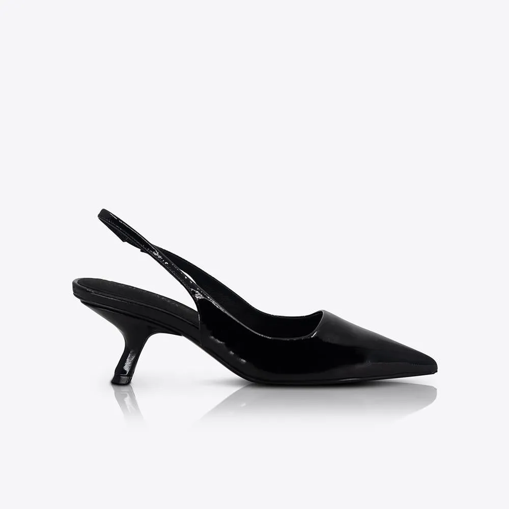 Sandra Heel Patent Black SOL SANA