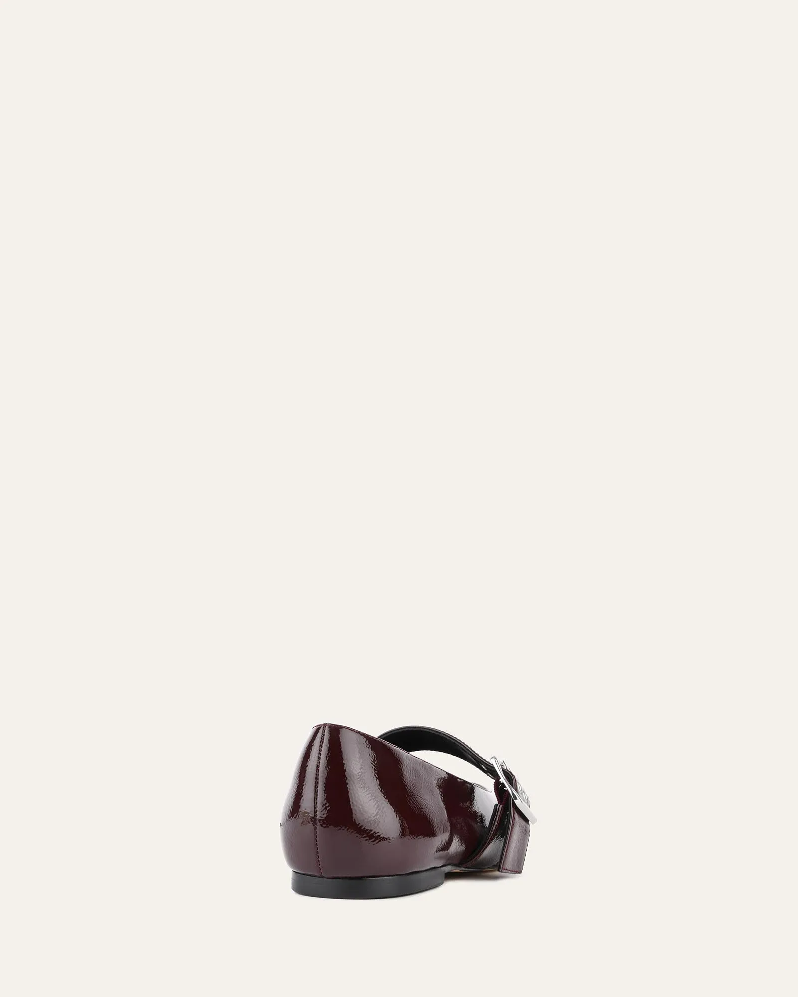SARAH CASUAL FLATS MERLOT CRINKLE PATENT Jo Mercer