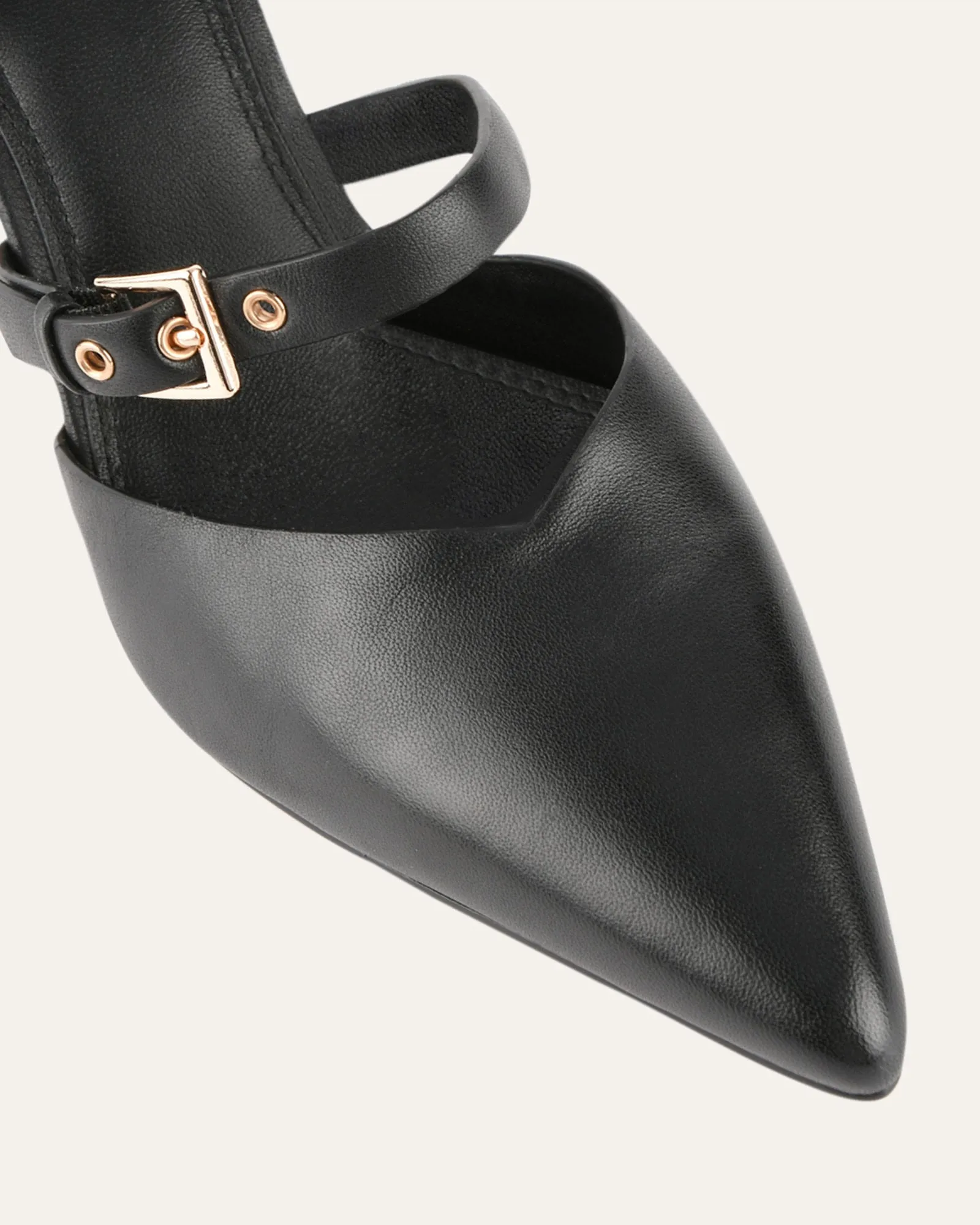 SAWYER HIGH HEELS BLACK LEATHER Jo Mercer