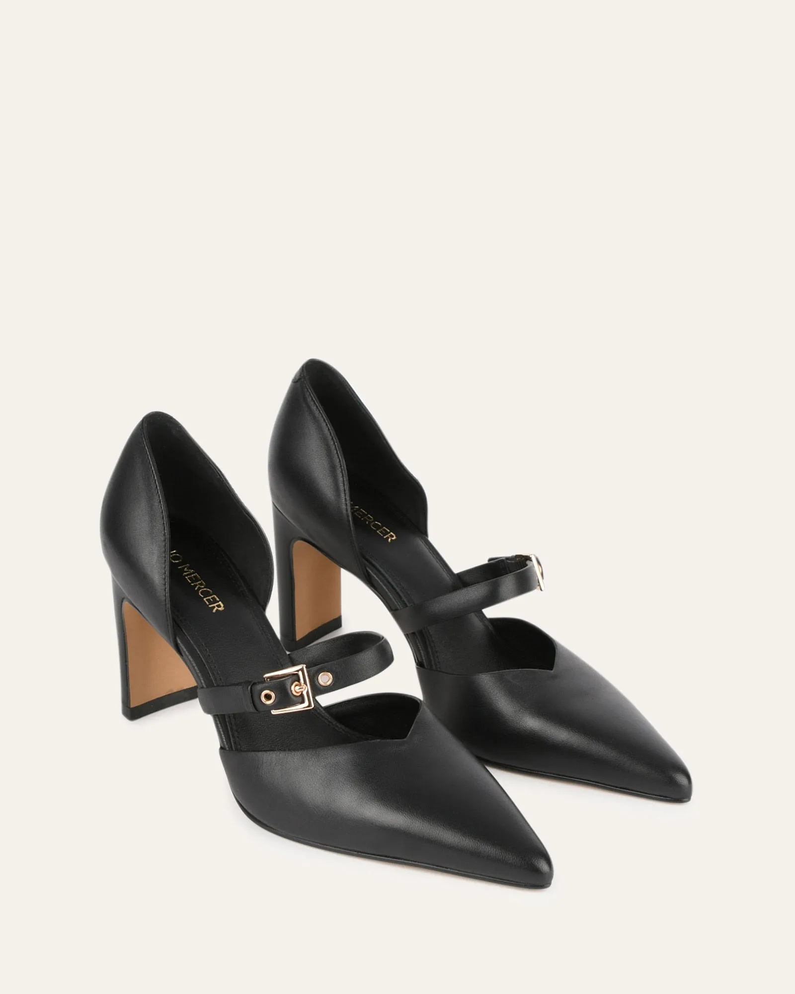 SAWYER HIGH HEELS BLACK LEATHER Jo Mercer