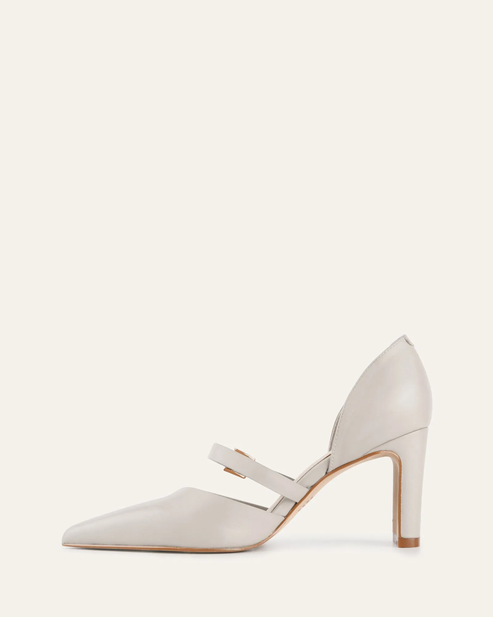 SAWYER HIGH HEELS BONE LEATHER Jo Mercer