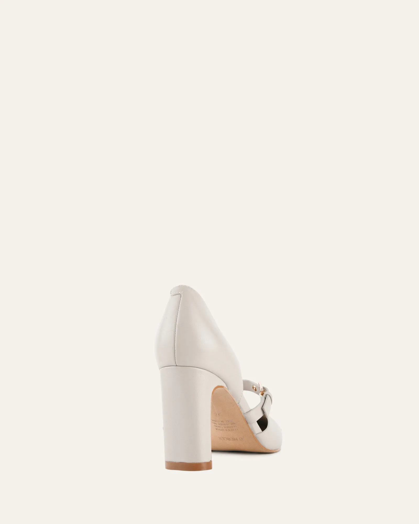 SAWYER HIGH HEELS BONE LEATHER Jo Mercer