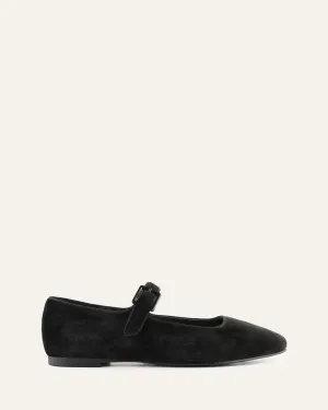 SERAFINA CASUAL FLATS BLACK VELVET Jo Mercer