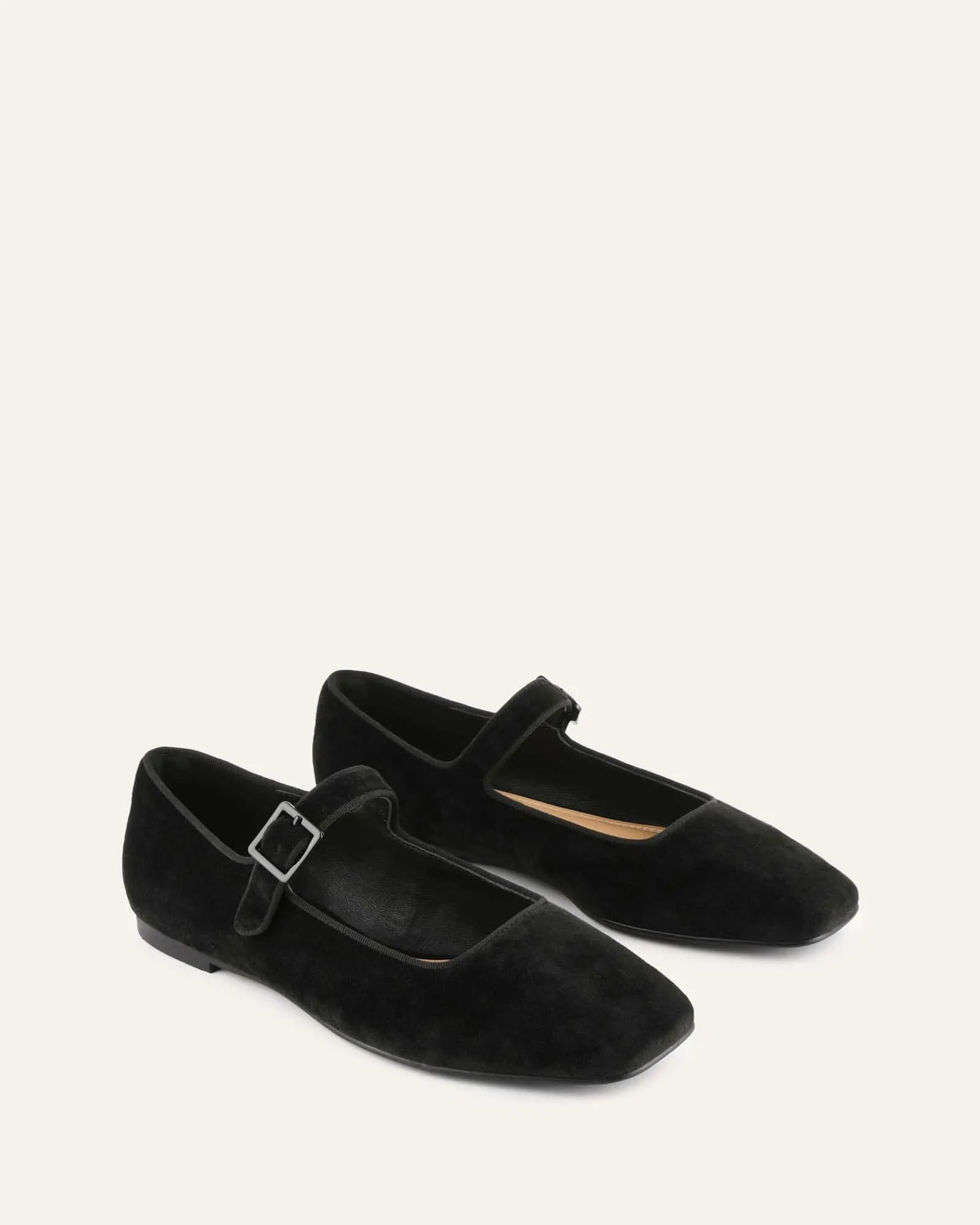 SERAFINA CASUAL FLATS BLACK VELVET Jo Mercer