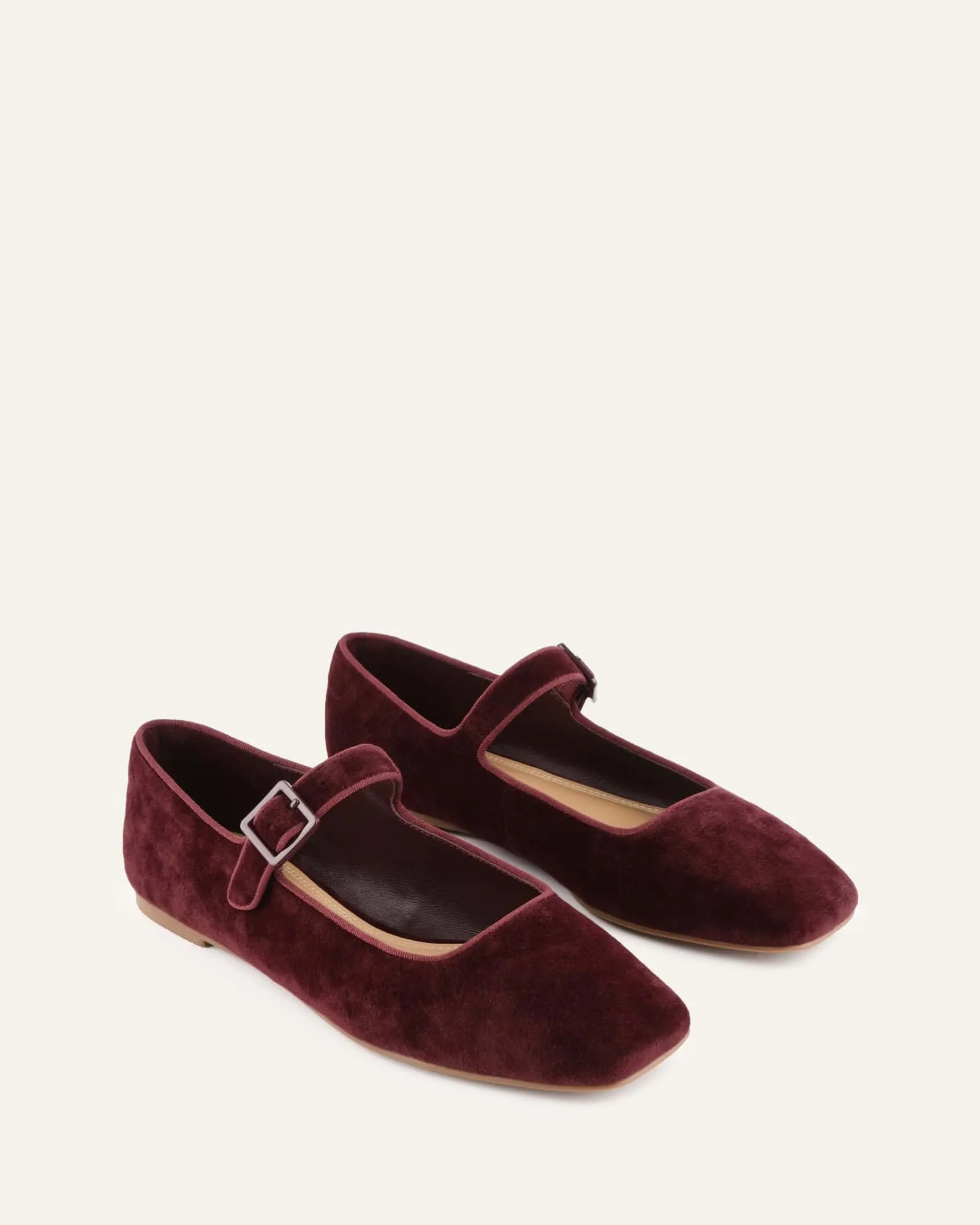 SERAFINA CASUAL FLATS MERLOT VELVET Jo Mercer