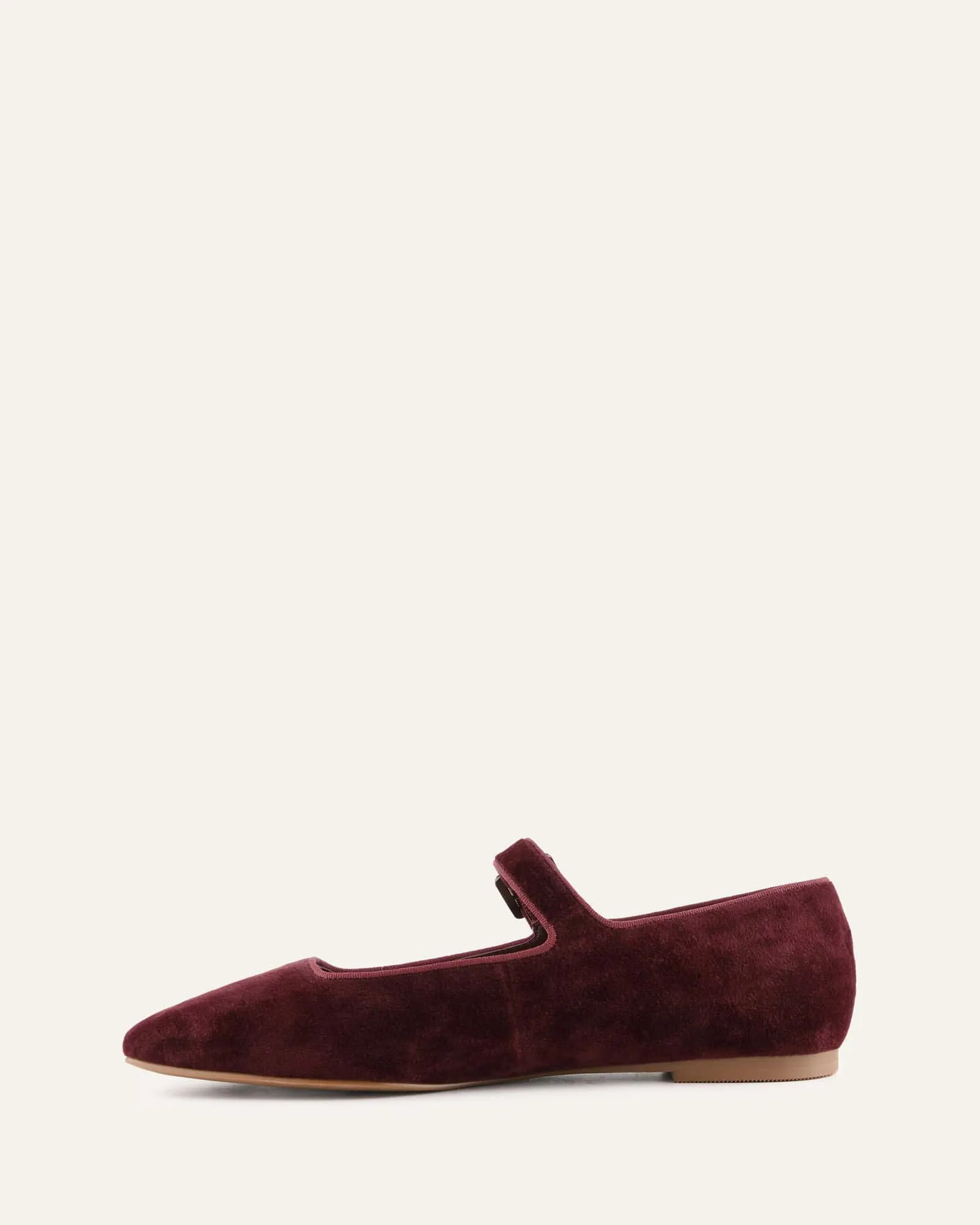 SERAFINA CASUAL FLATS MERLOT VELVET Jo Mercer
