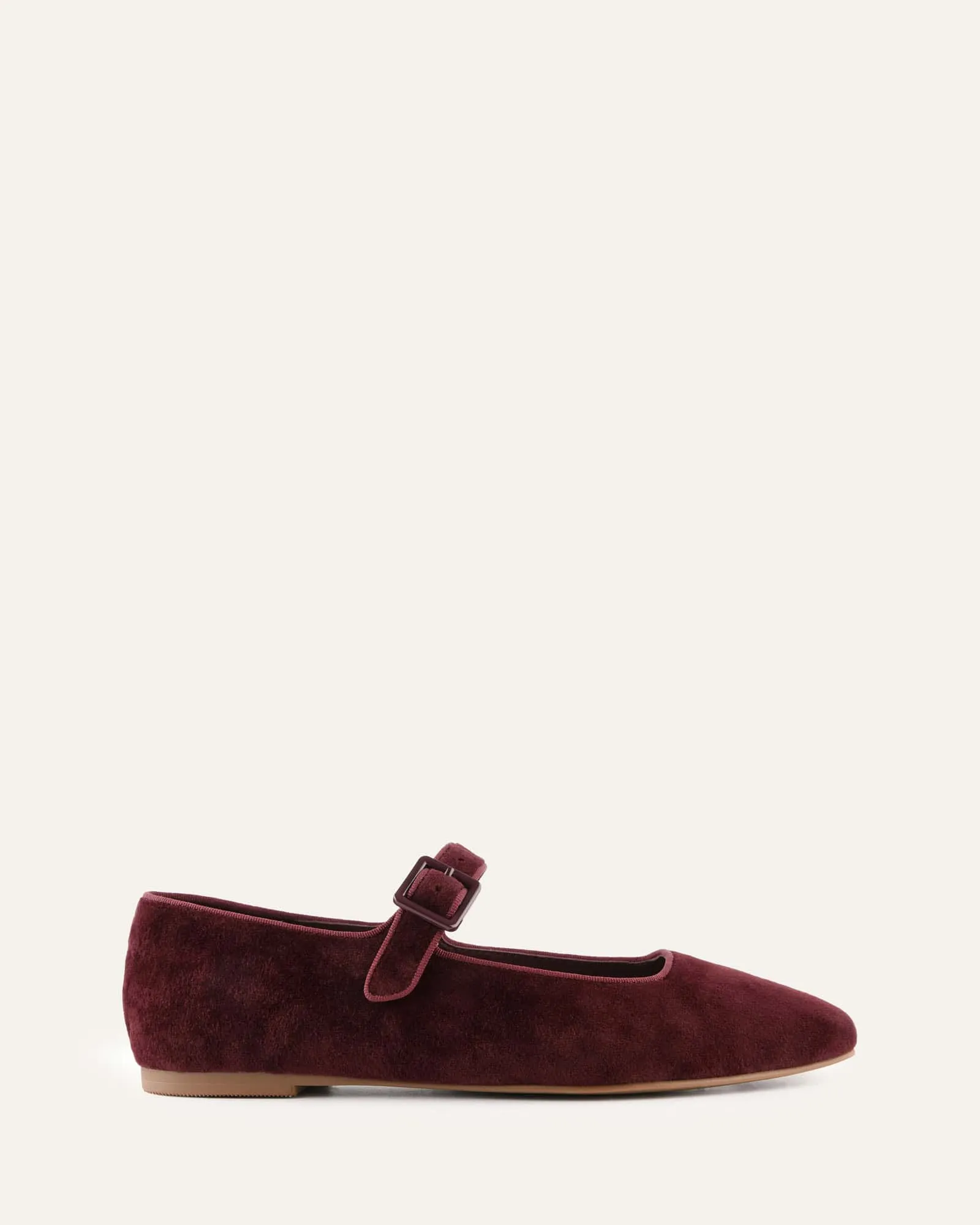 SERAFINA CASUAL FLATS MERLOT VELVET Jo Mercer
