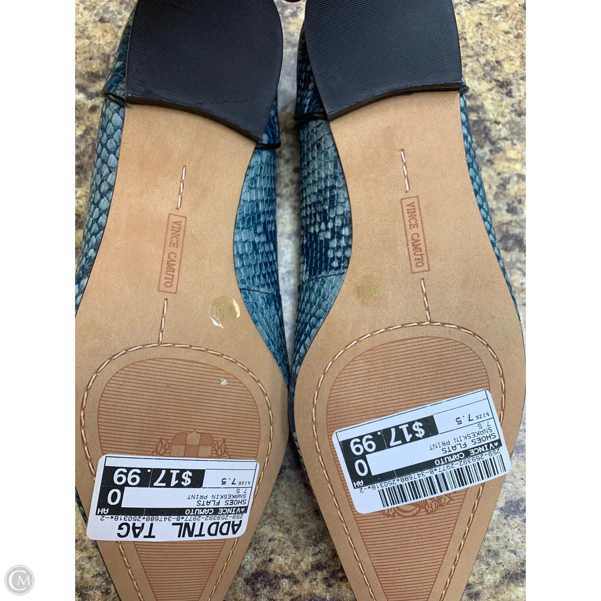 Shoes Flats By Vince Camuto In Snakeskin Print, Size: 7.5