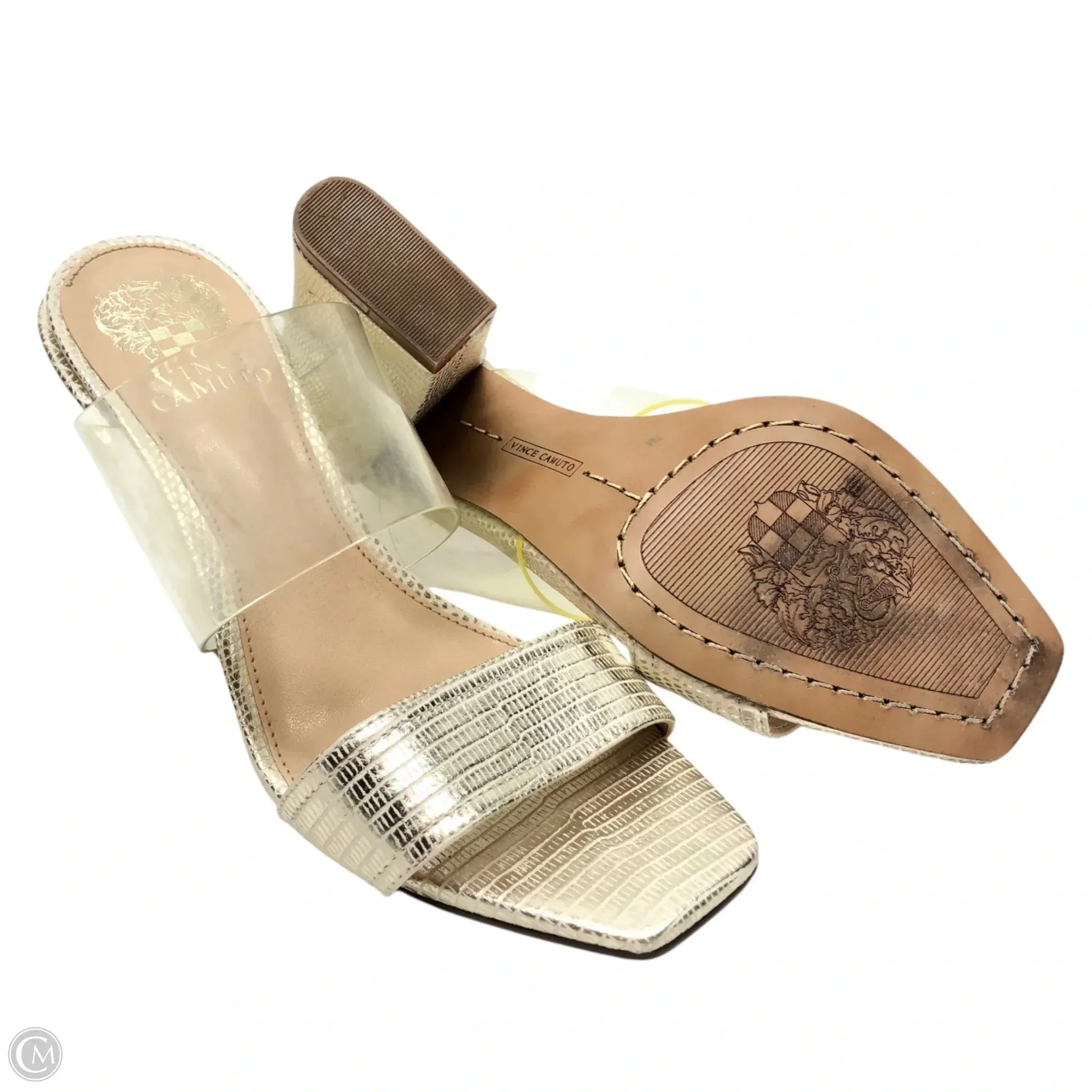 Shoes Heels Block By Vince Camuto In Gold, Size: 7
