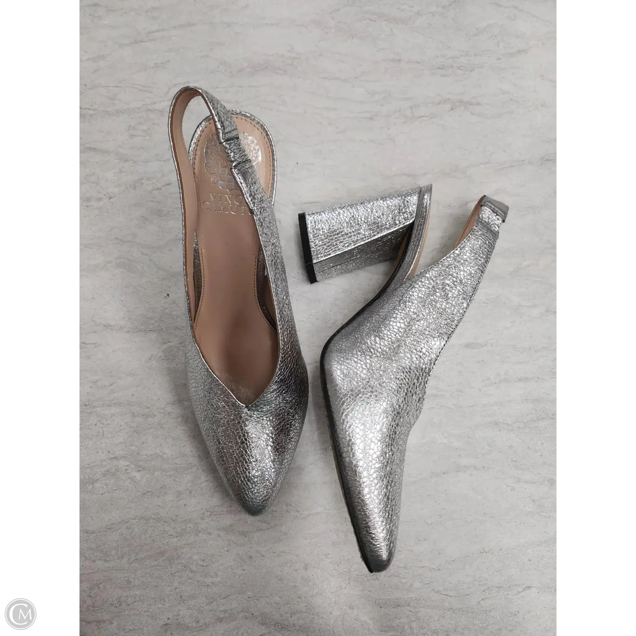 Shoes Heels Block By Vince Camuto In Silver, Size: 8.5