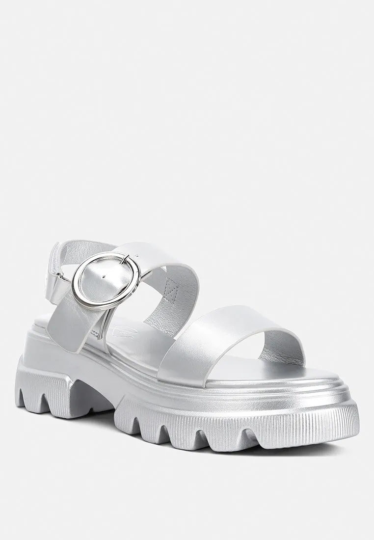silas metallic chunky sandals