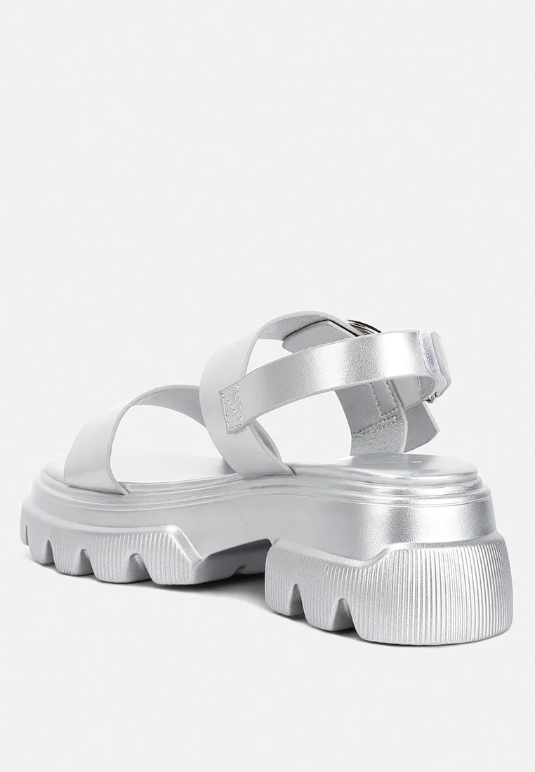 silas metallic chunky sandals