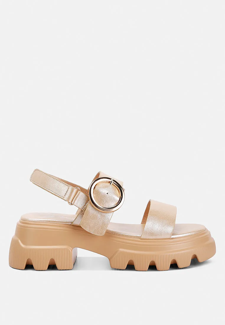 silas metallic chunky sandals