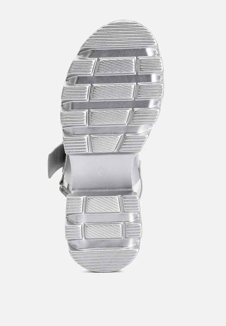 silas metallic chunky sandals