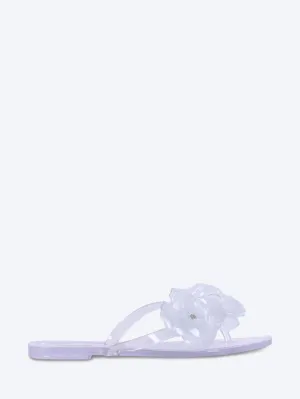 Silicone flower flat sandals