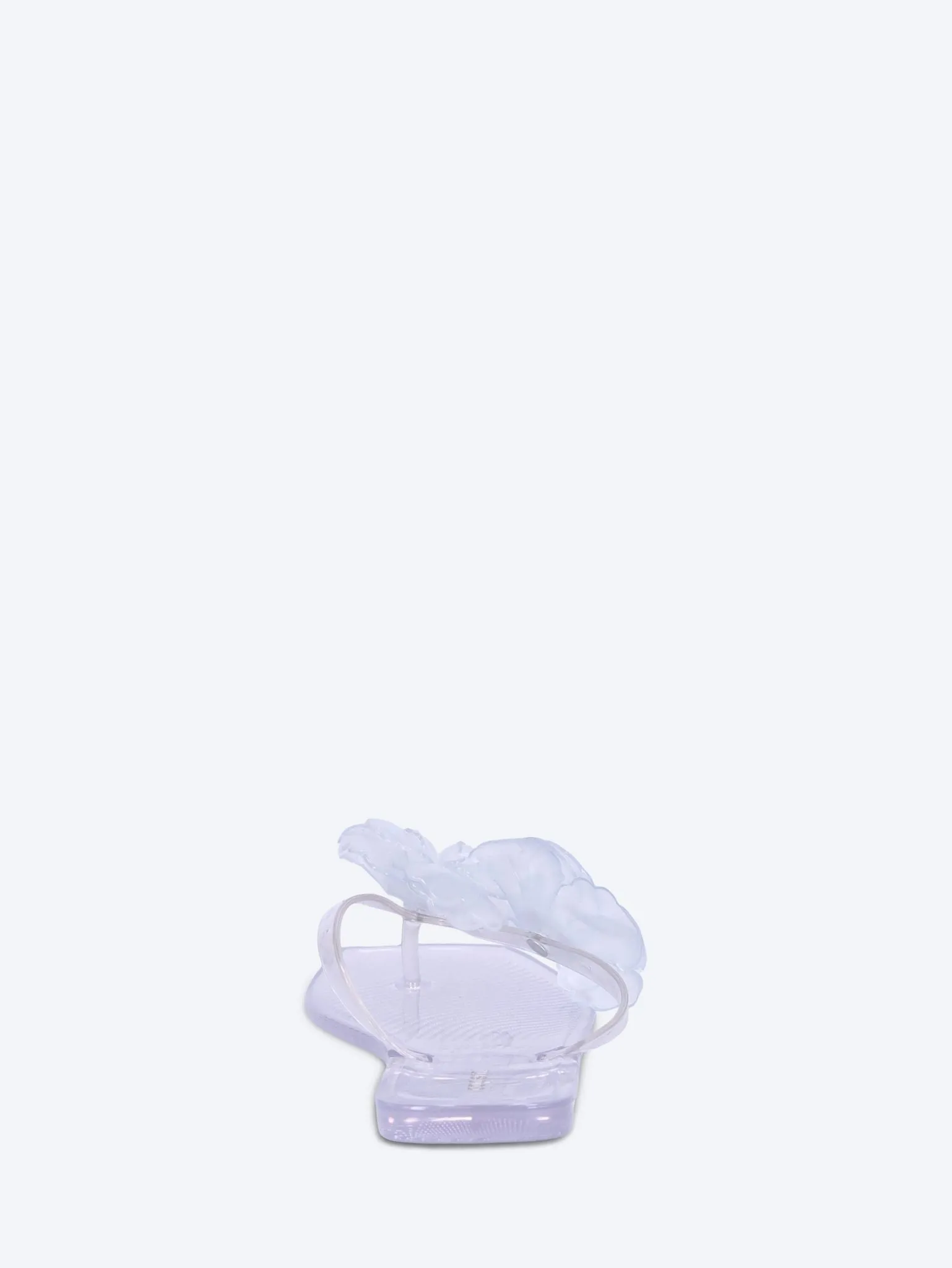 Silicone flower flat sandals