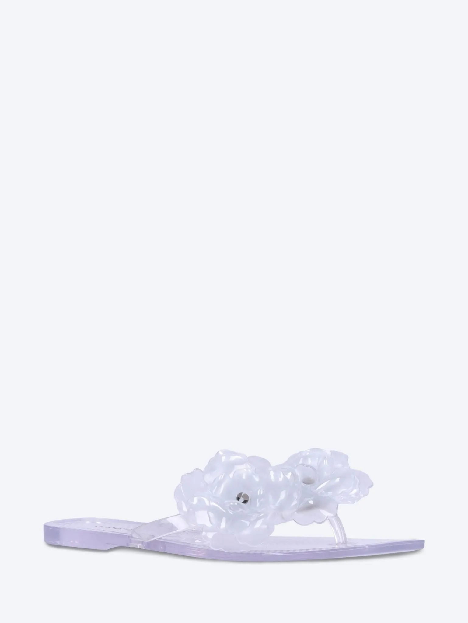 Silicone flower flat sandals
