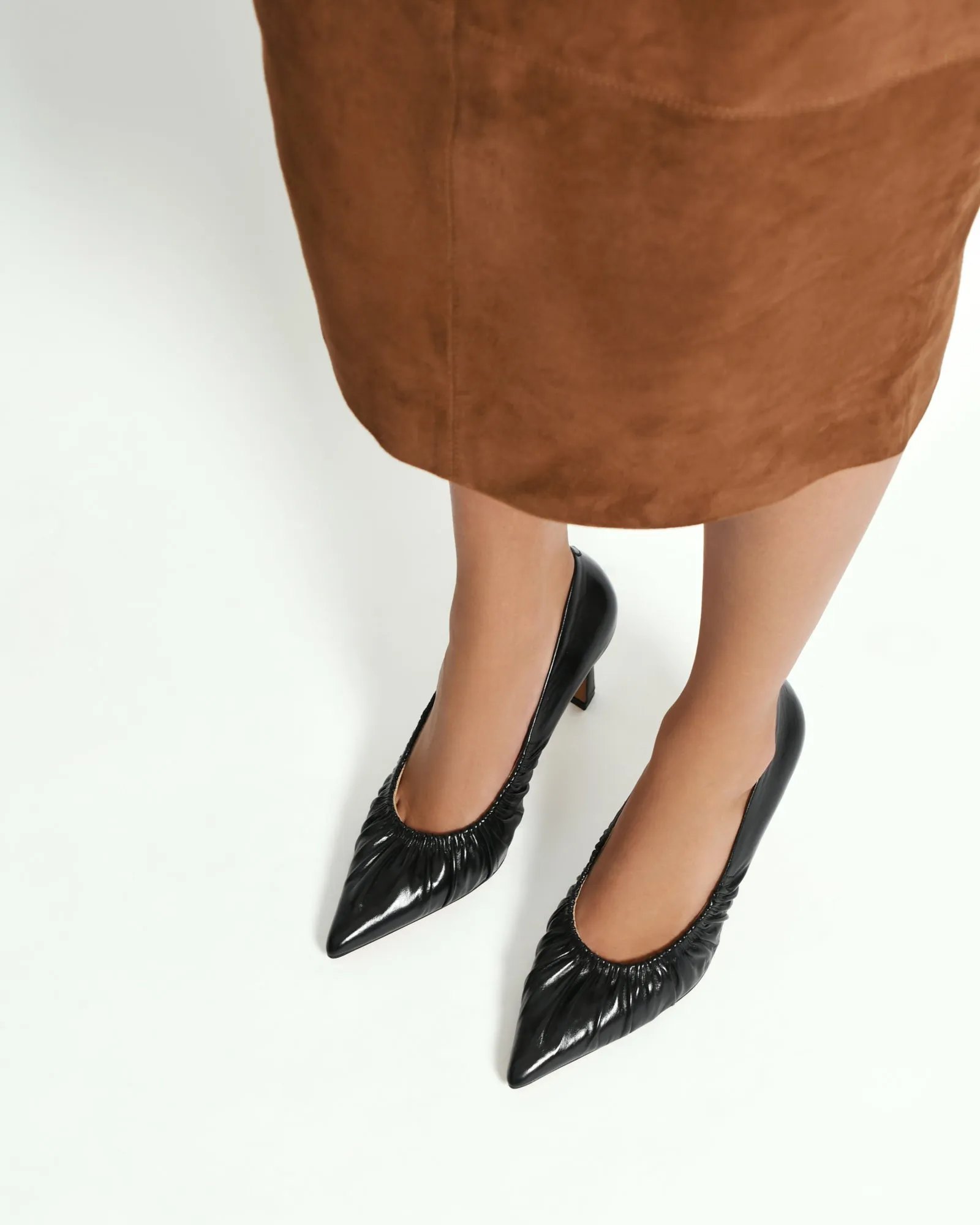 SINCLAIR HIGH HEELS BLACK LEATHER Jo Mercer