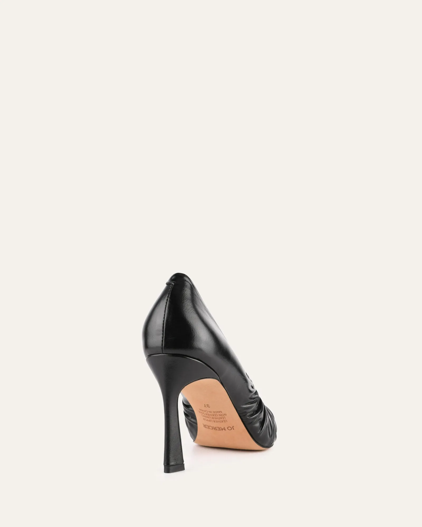 SINCLAIR HIGH HEELS BLACK LEATHER Jo Mercer