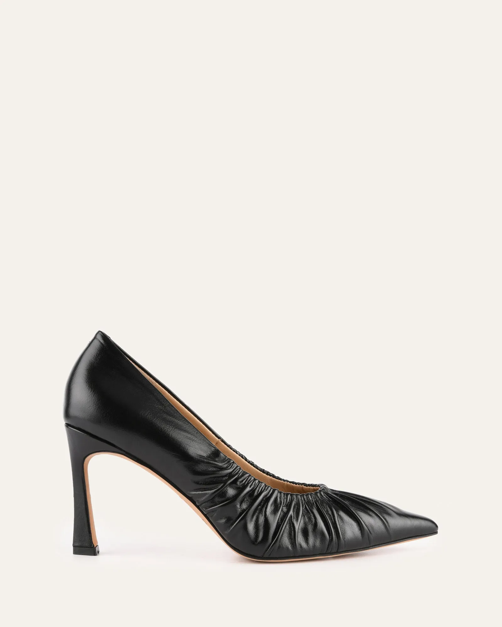 SINCLAIR HIGH HEELS BLACK LEATHER Jo Mercer