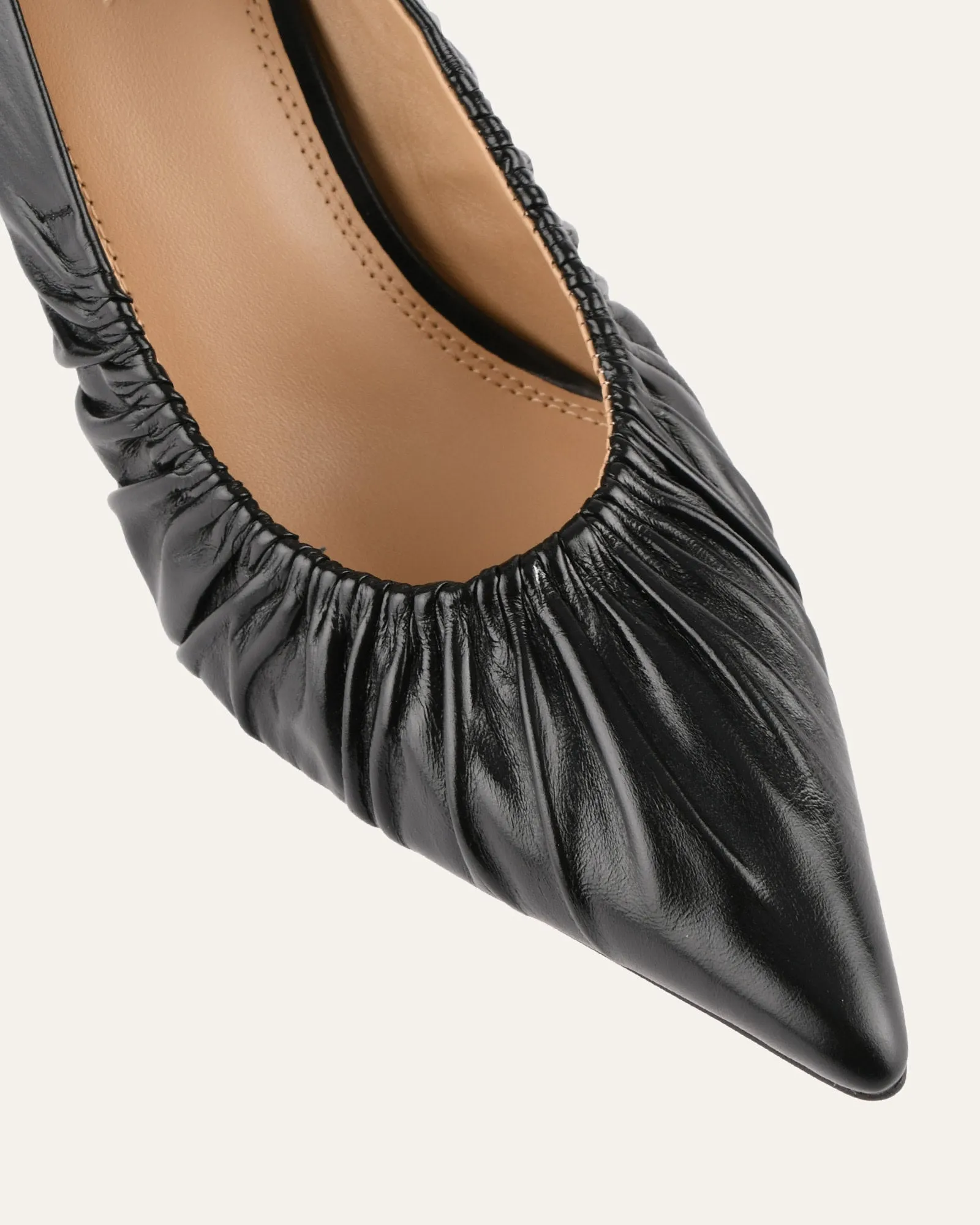 SINCLAIR HIGH HEELS BLACK LEATHER Jo Mercer