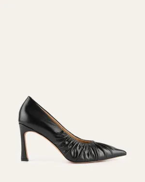 SINCLAIR HIGH HEELS BLACK LEATHER Jo Mercer