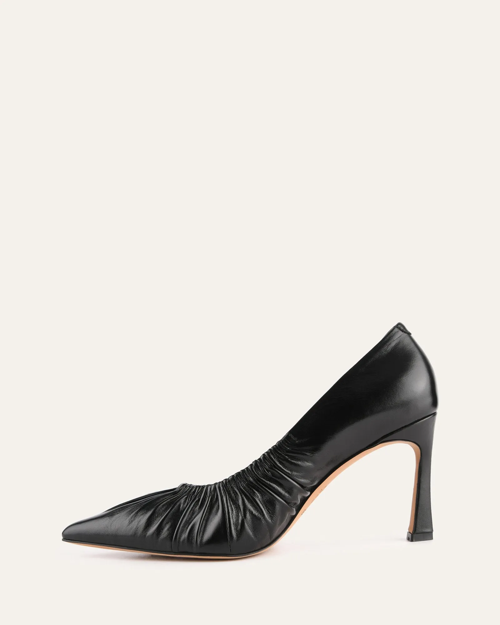 SINCLAIR HIGH HEELS BLACK LEATHER Jo Mercer