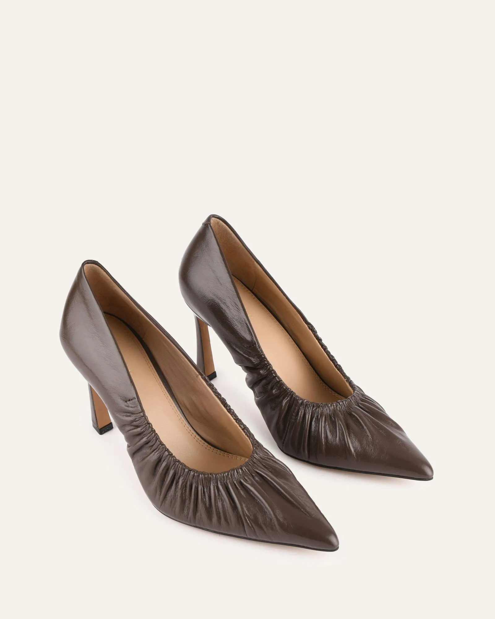 SINCLAIR HIGH HEELS DARK RYE LEATHER Jo Mercer