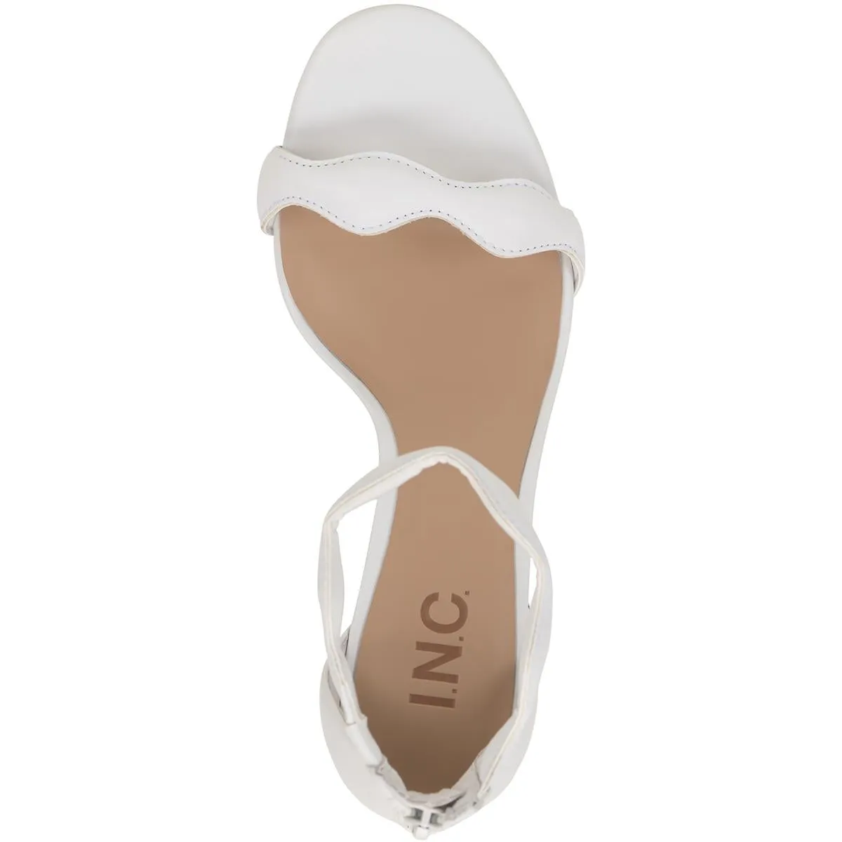 Sollisa Womens Faux Leather Scalloped Heels