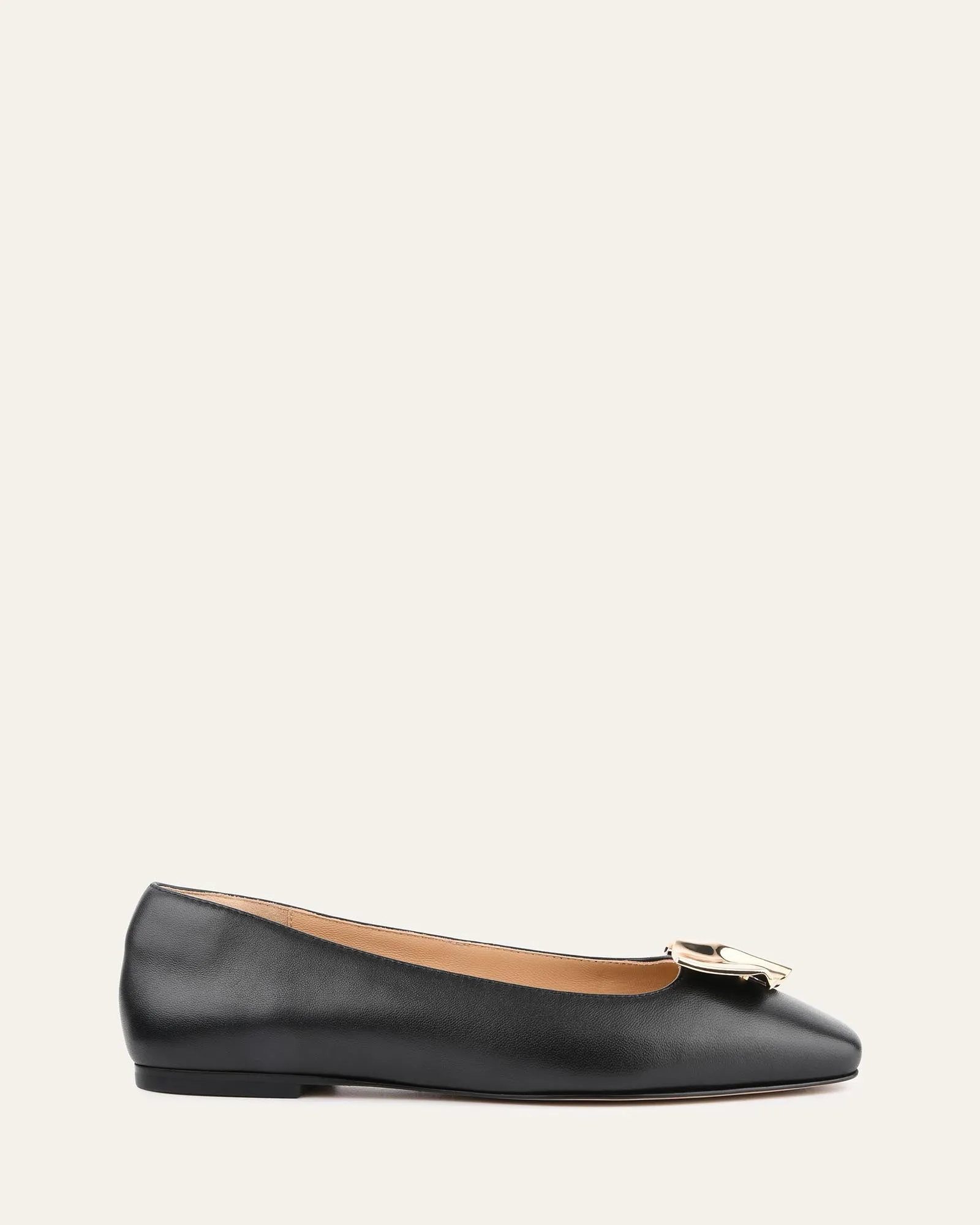 SONNY DRESS FLATS BLACK LEATHER Jo Mercer