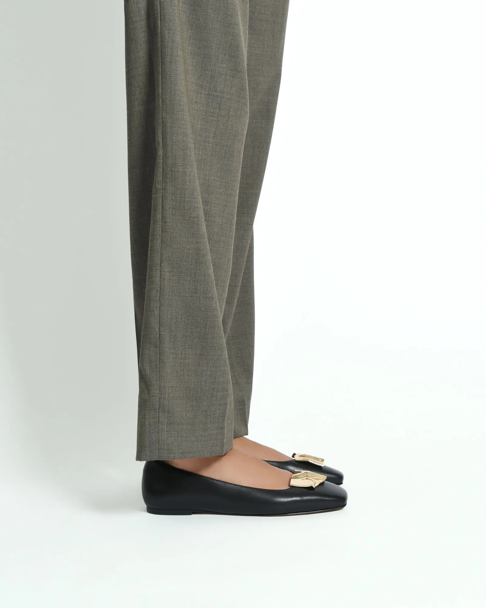 SONNY DRESS FLATS BLACK LEATHER Jo Mercer