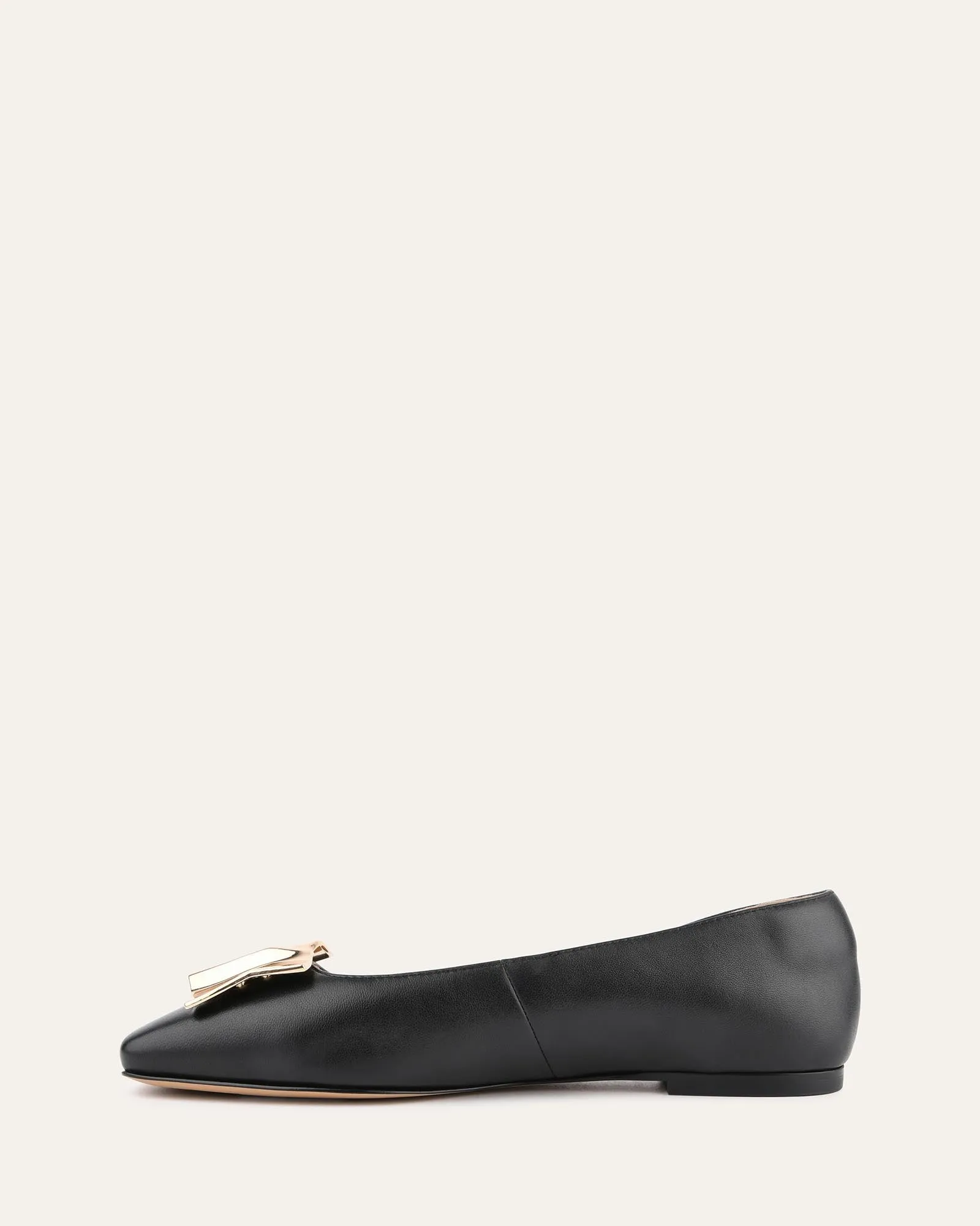 SONNY DRESS FLATS BLACK LEATHER Jo Mercer