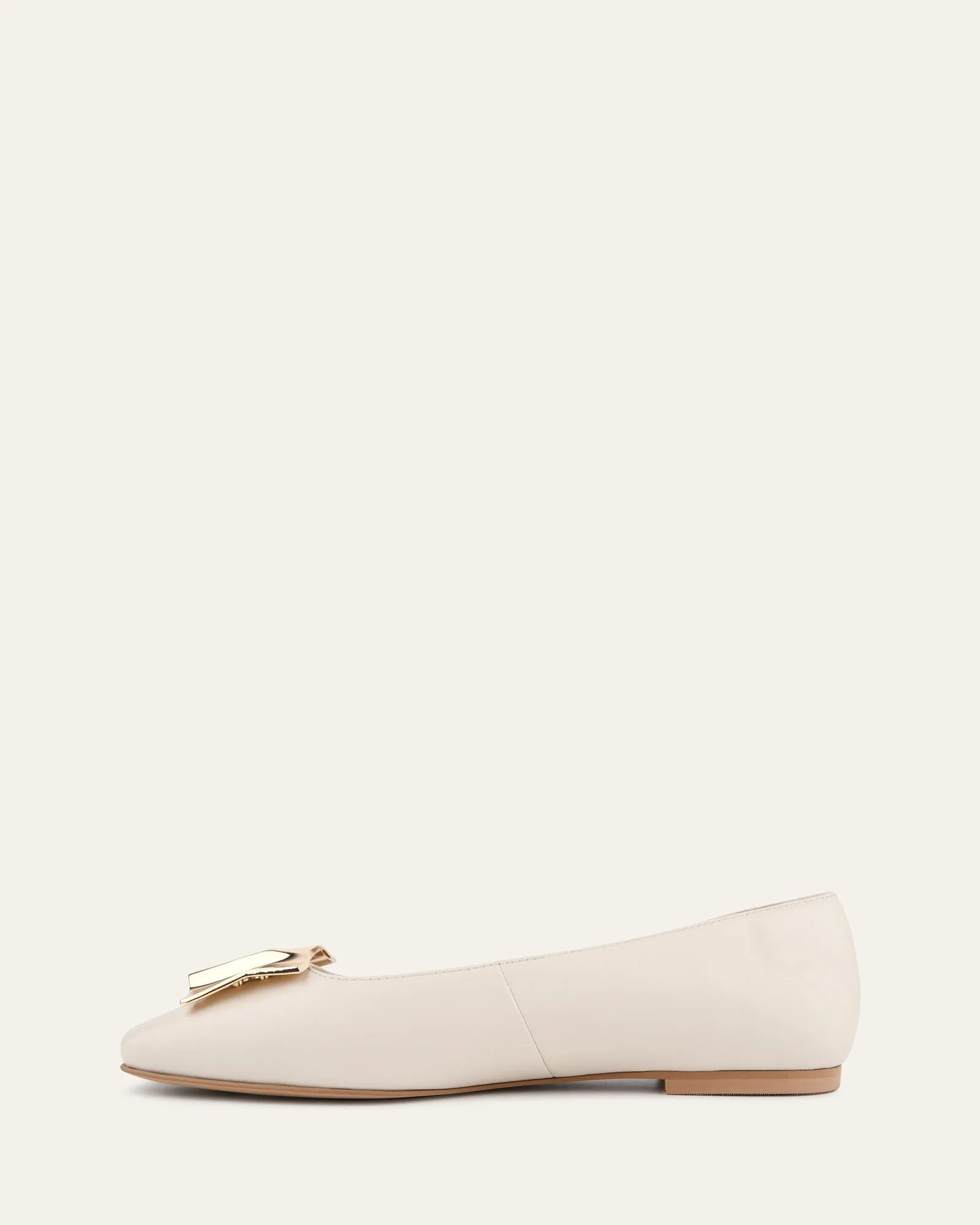 SONNY DRESS FLATS OFF WHITE LEATHER Jo Mercer