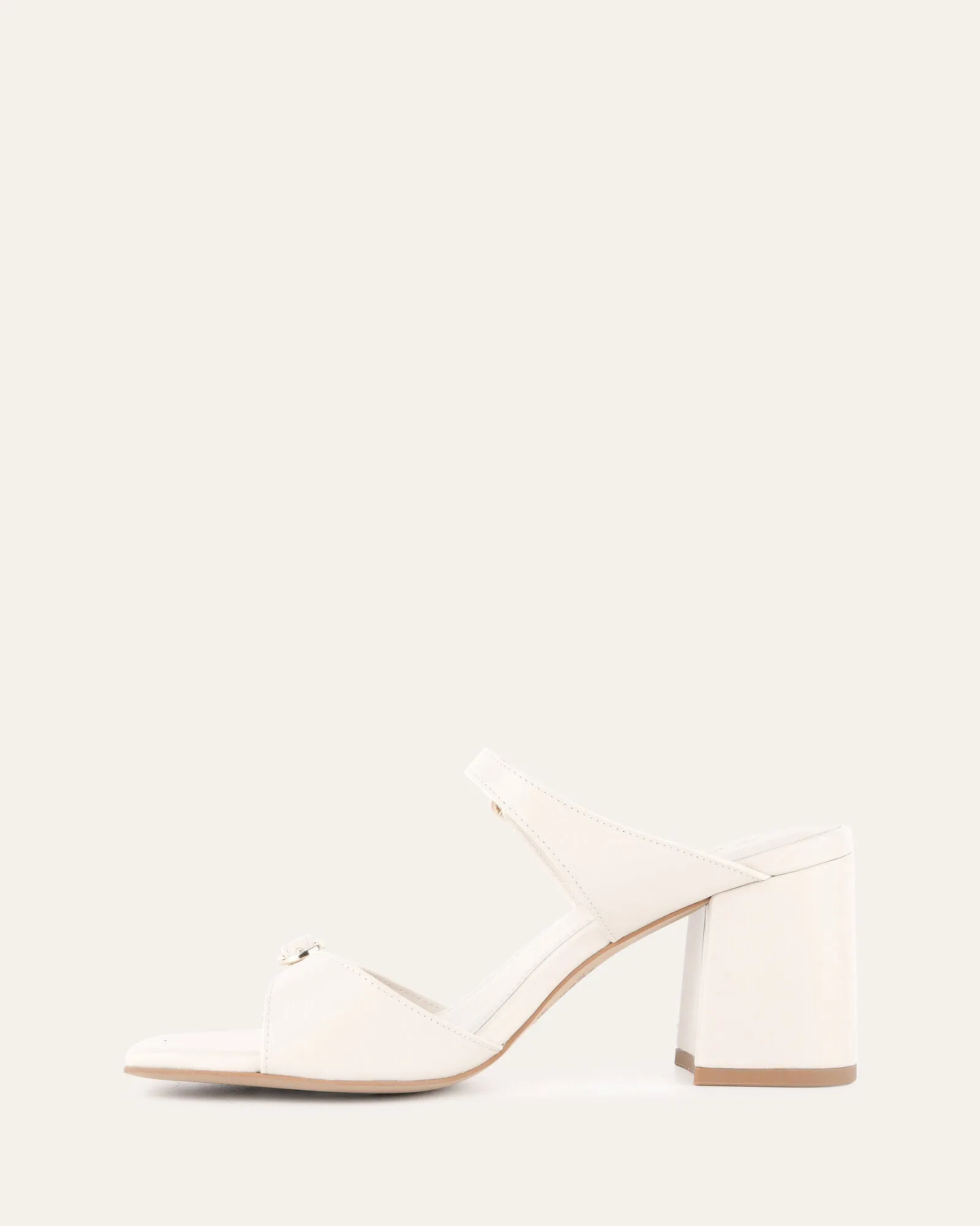 SPENCER MID HEEL SANDALS OFF WHITE LEATHER Jo Mercer