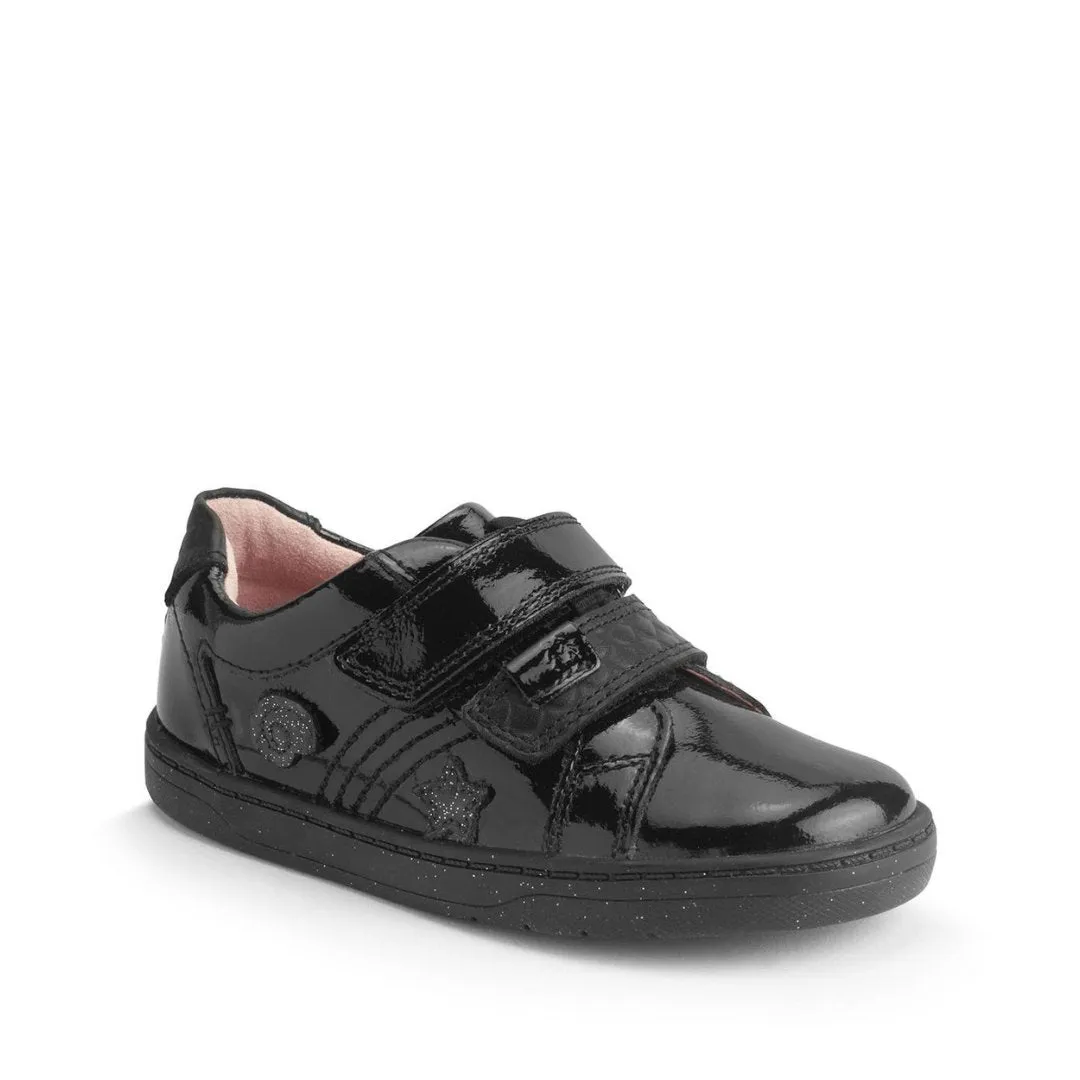 Start-Rite: Fantasy Riptape School Shoes - Black Patent