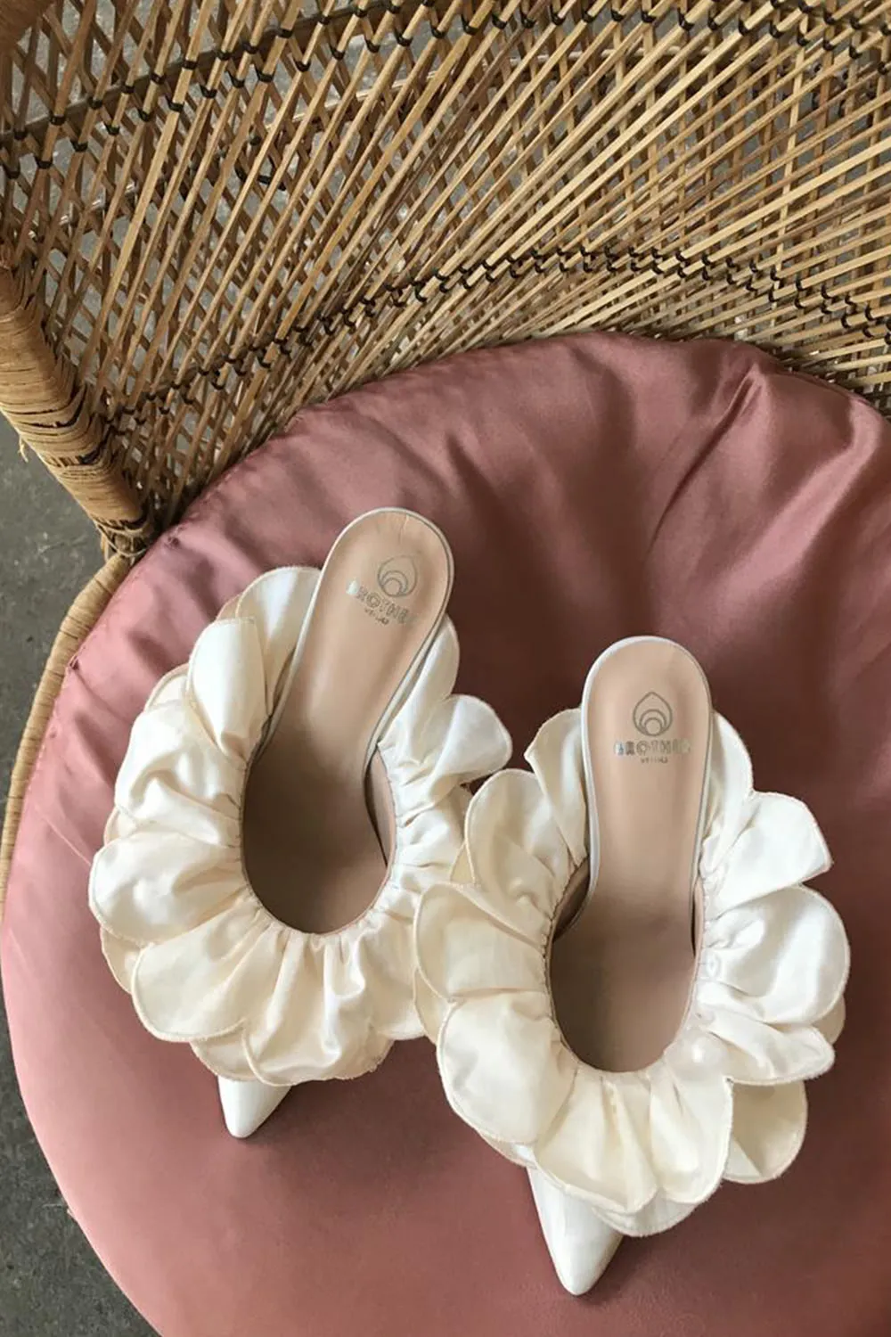 Stell Mule in Ivory Brother Vellies