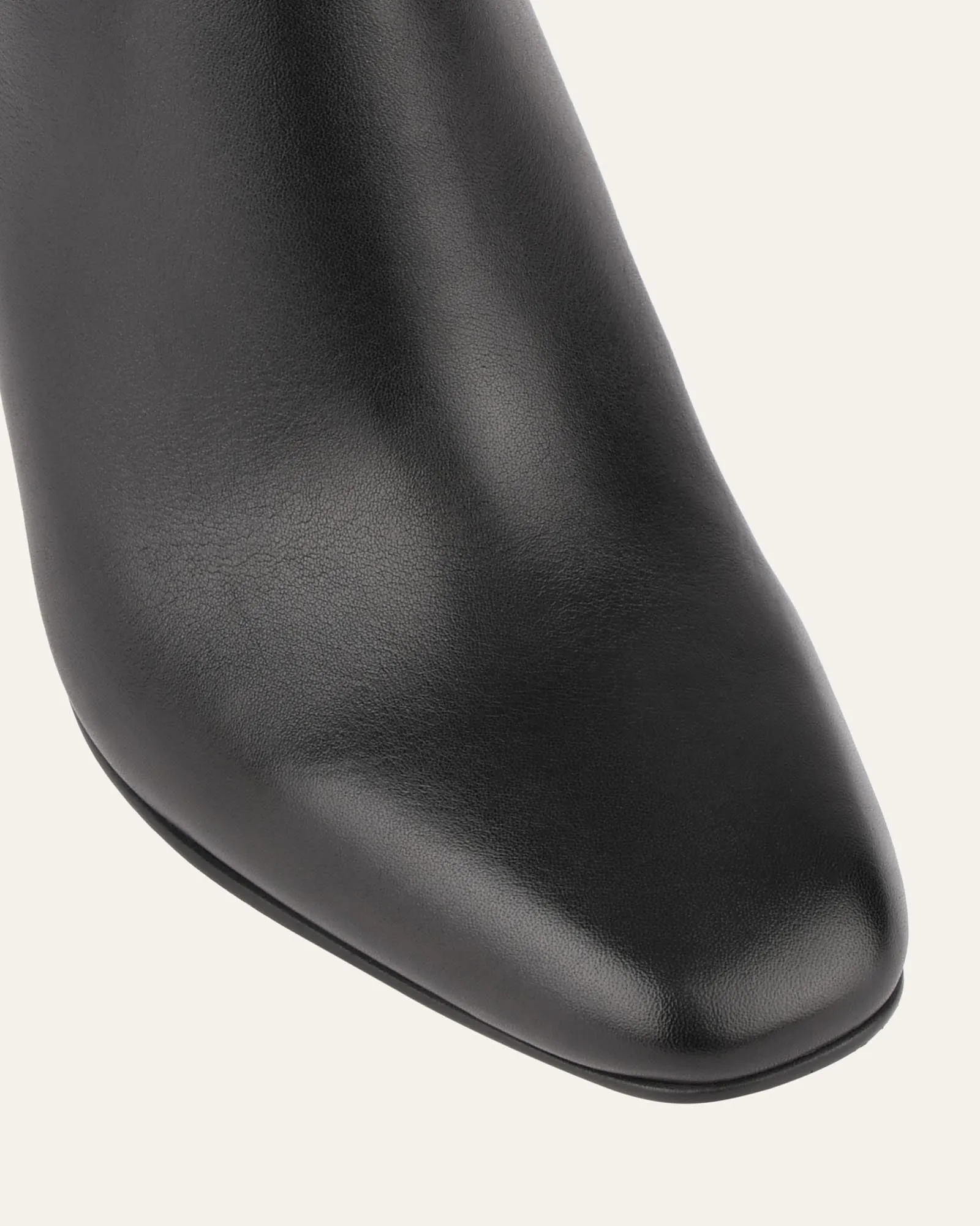 STORMI KNEE BOOTS BLACK LEATHER Jo Mercer