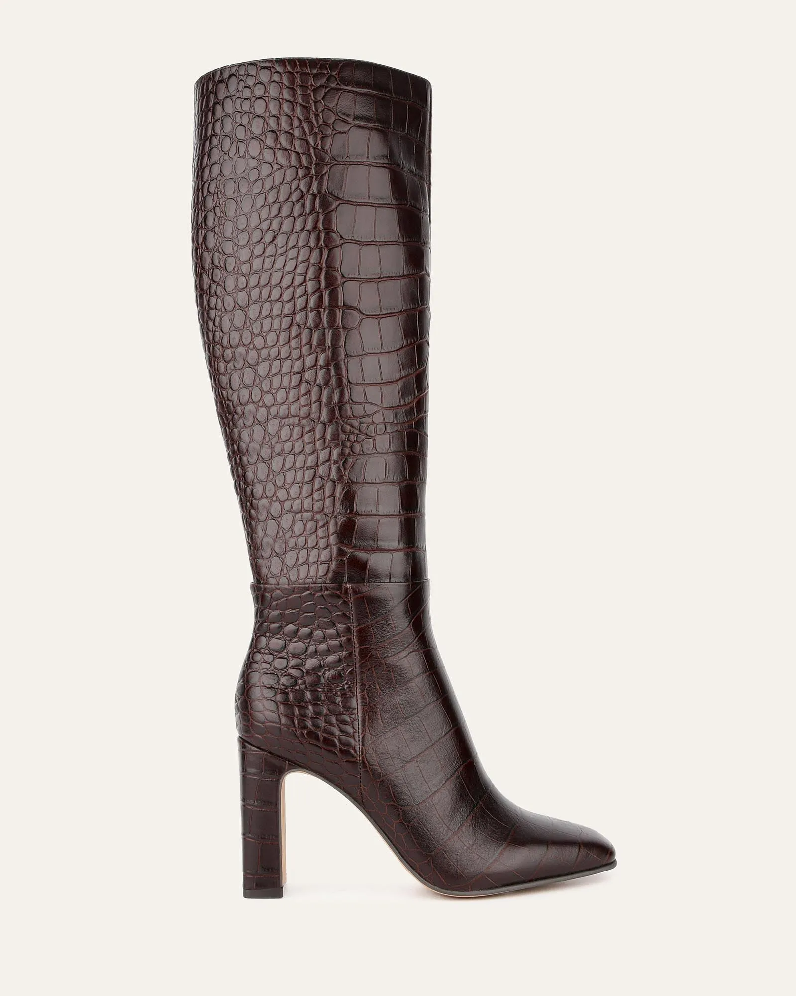 STORMI KNEE BOOTS CHOCOLATE CROC Jo Mercer