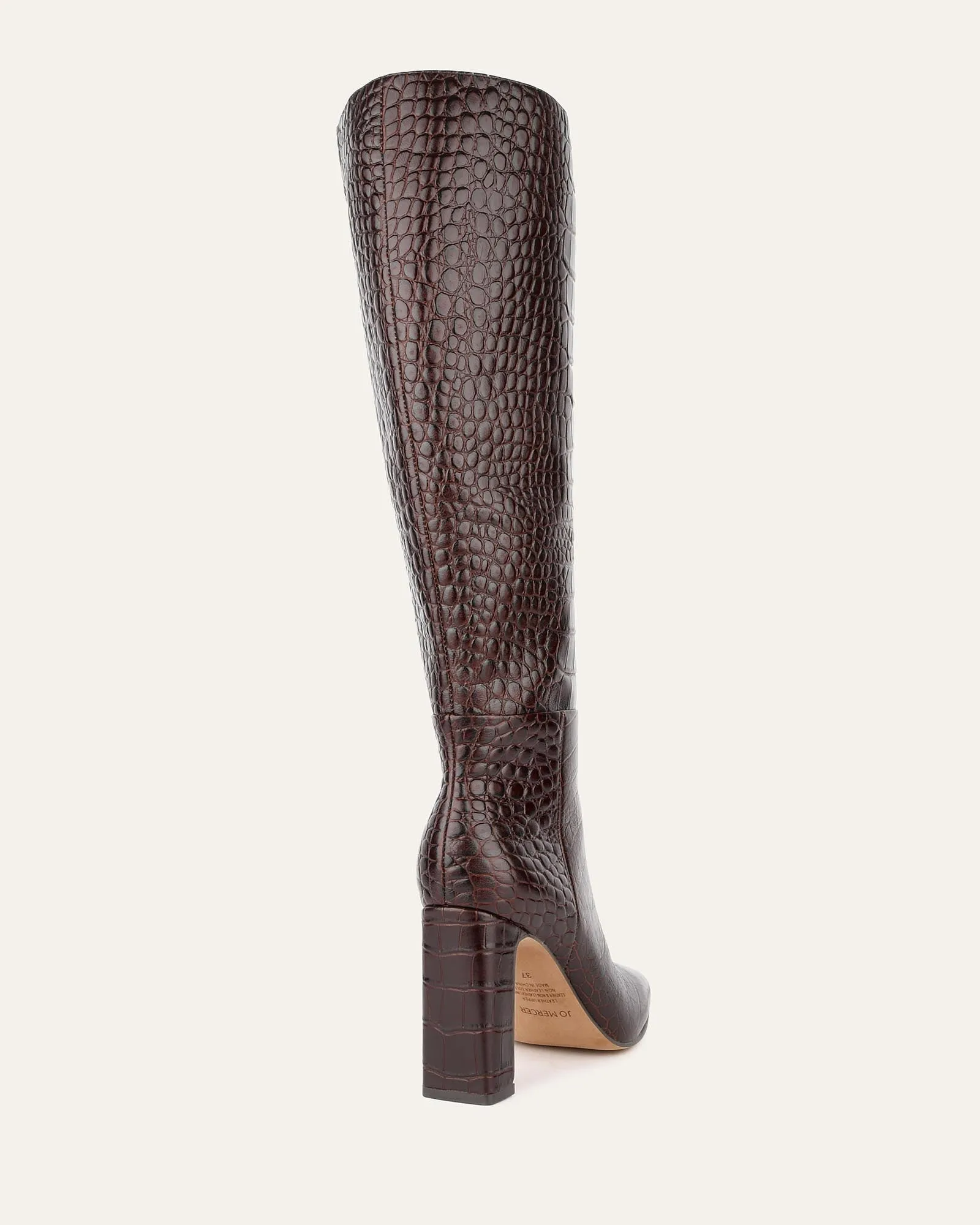 STORMI KNEE BOOTS CHOCOLATE CROC Jo Mercer