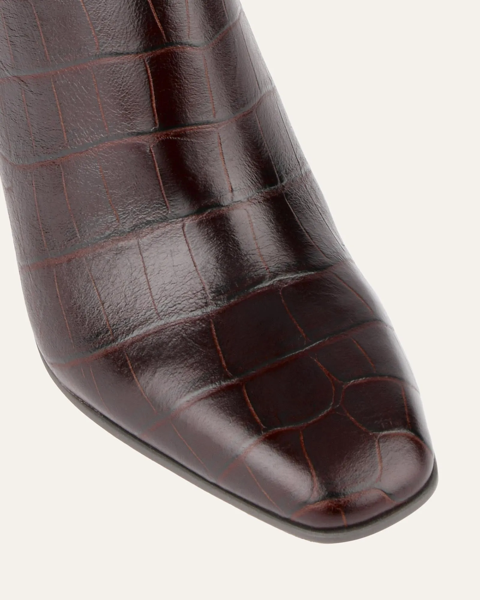 STORMI KNEE BOOTS CHOCOLATE CROC Jo Mercer