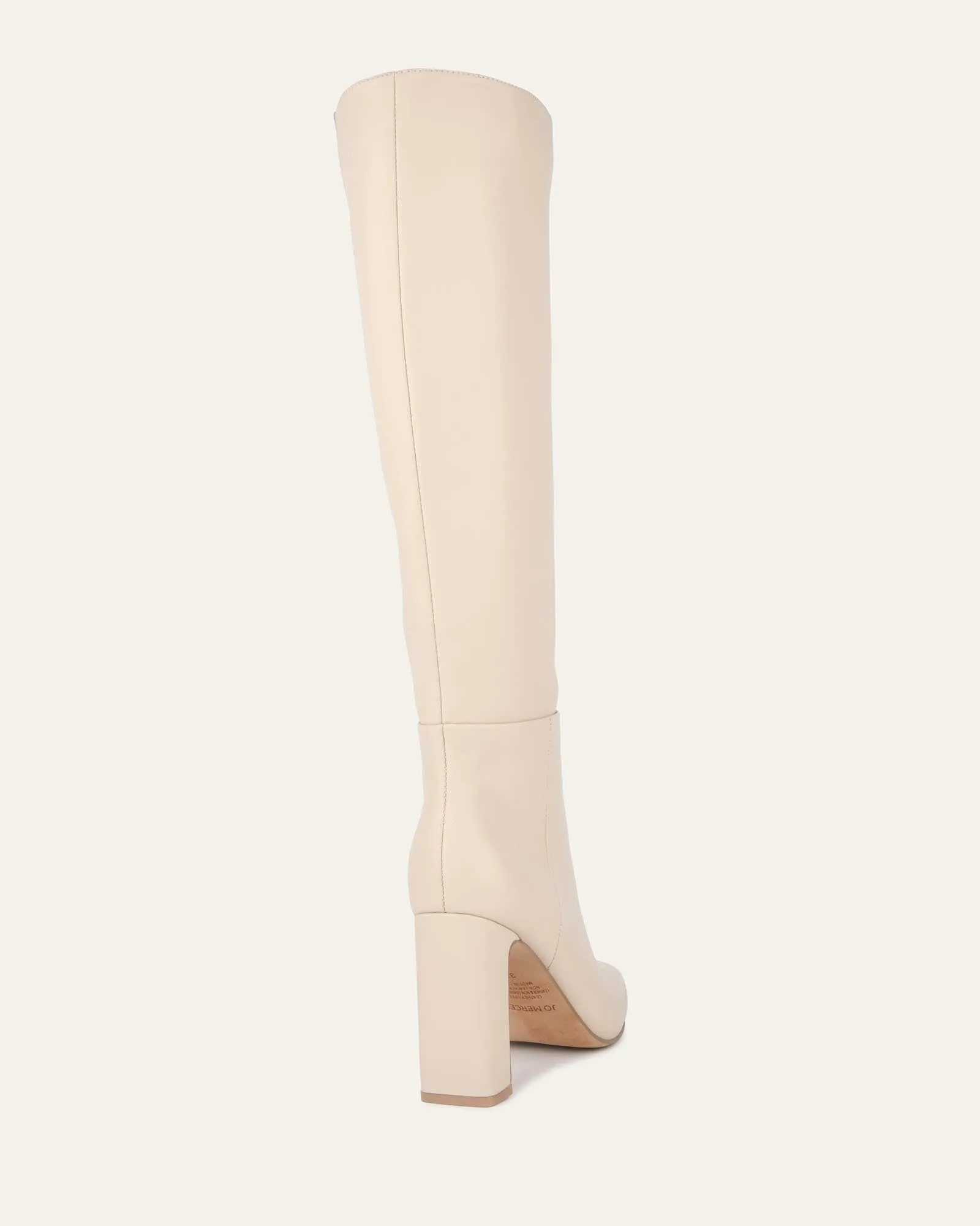 STORMI KNEE BOOTS SAND LEATHER Jo Mercer