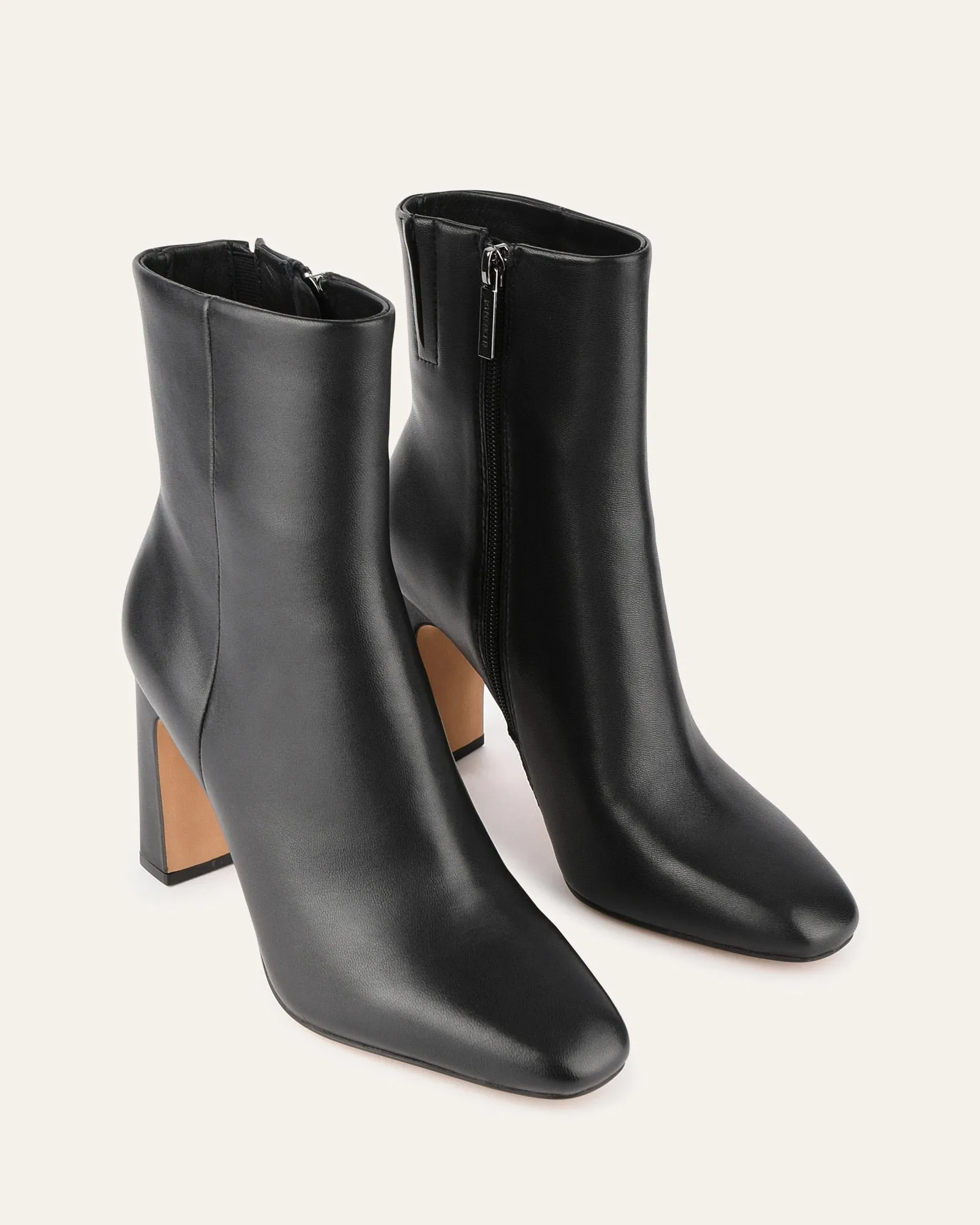 SUKI HIGH ANKLE BOOTS BLACK LEATHER Jo Mercer