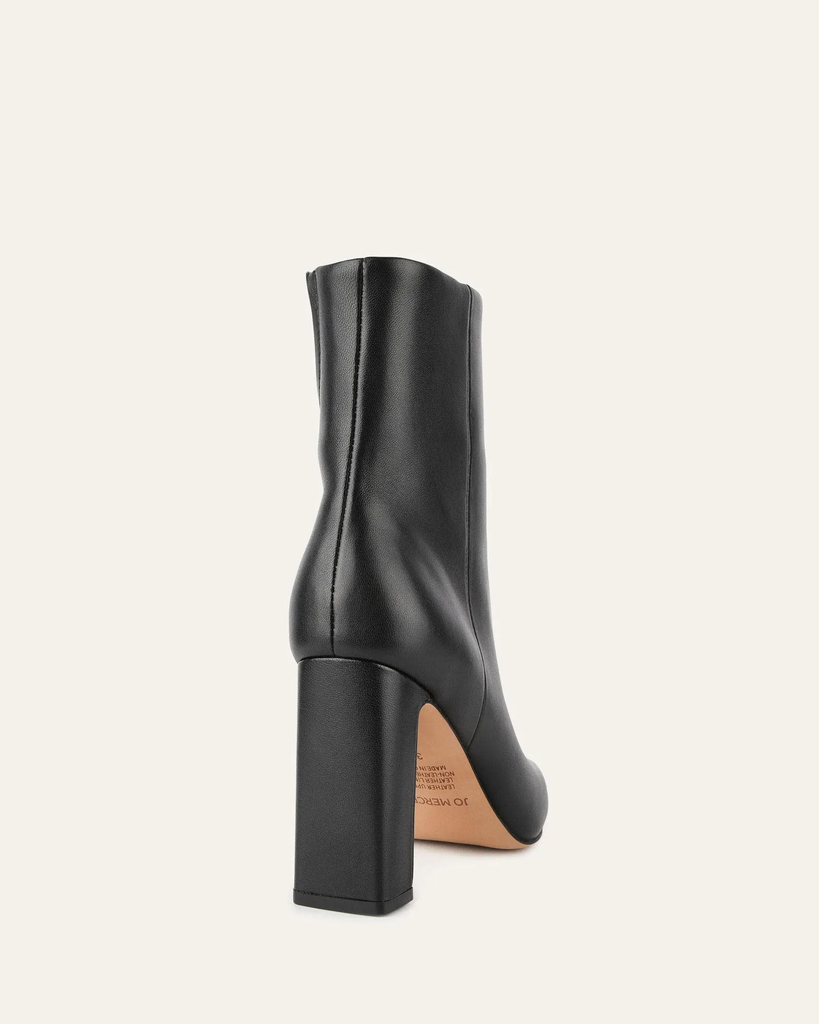 SUKI HIGH ANKLE BOOTS BLACK LEATHER Jo Mercer