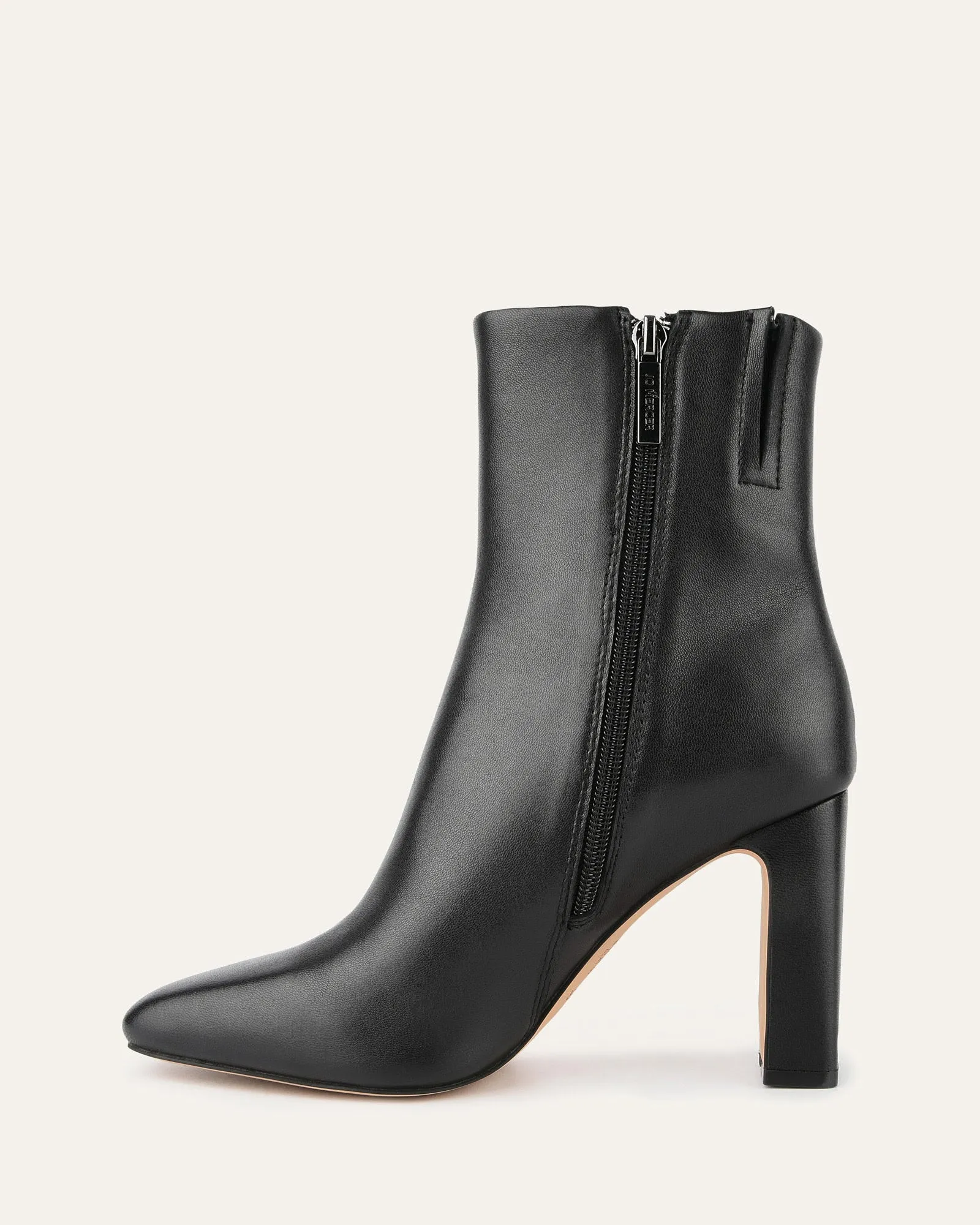 SUKI HIGH ANKLE BOOTS BLACK LEATHER Jo Mercer