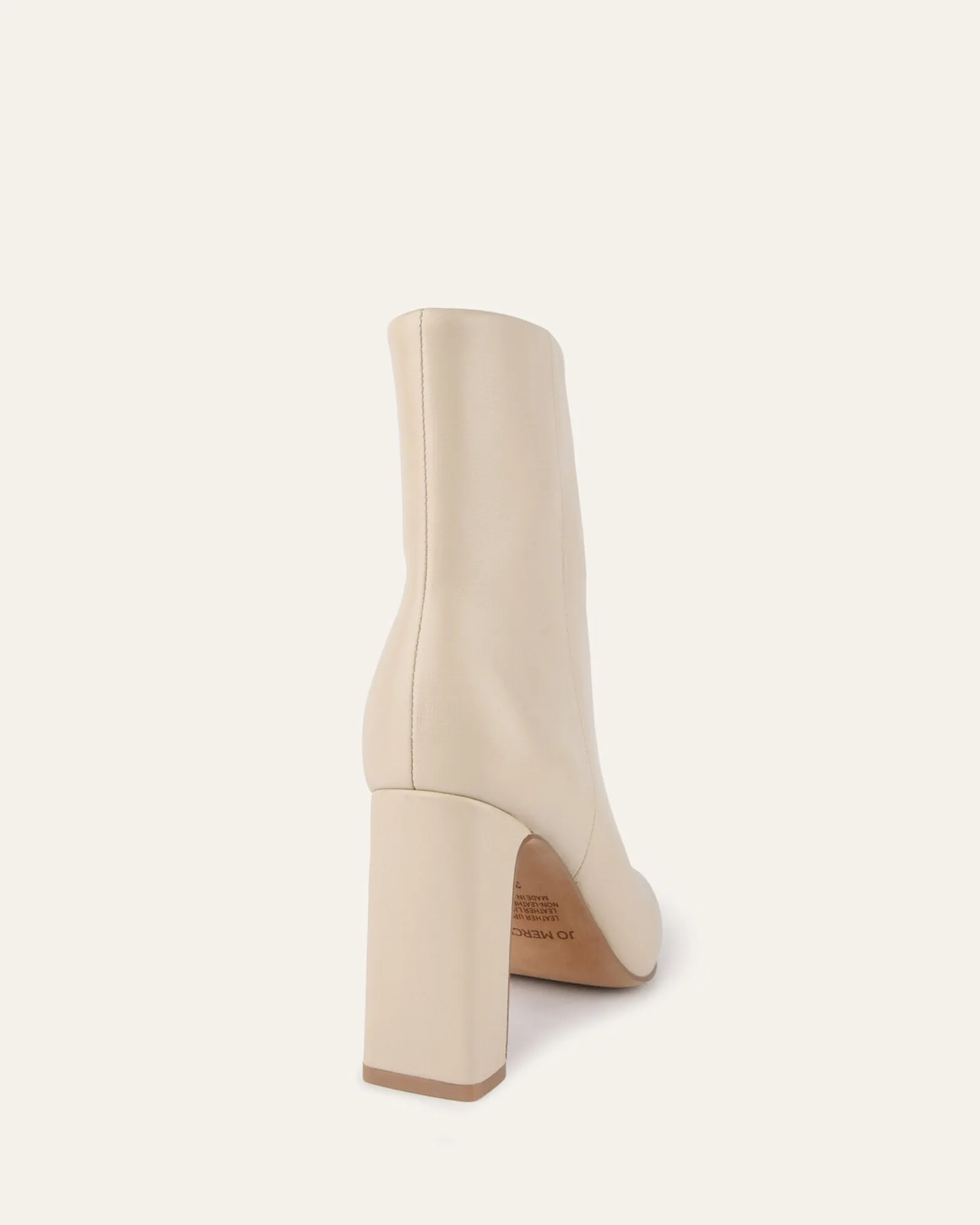 SUKI HIGH ANKLE BOOTS SAND LEATHER Jo Mercer