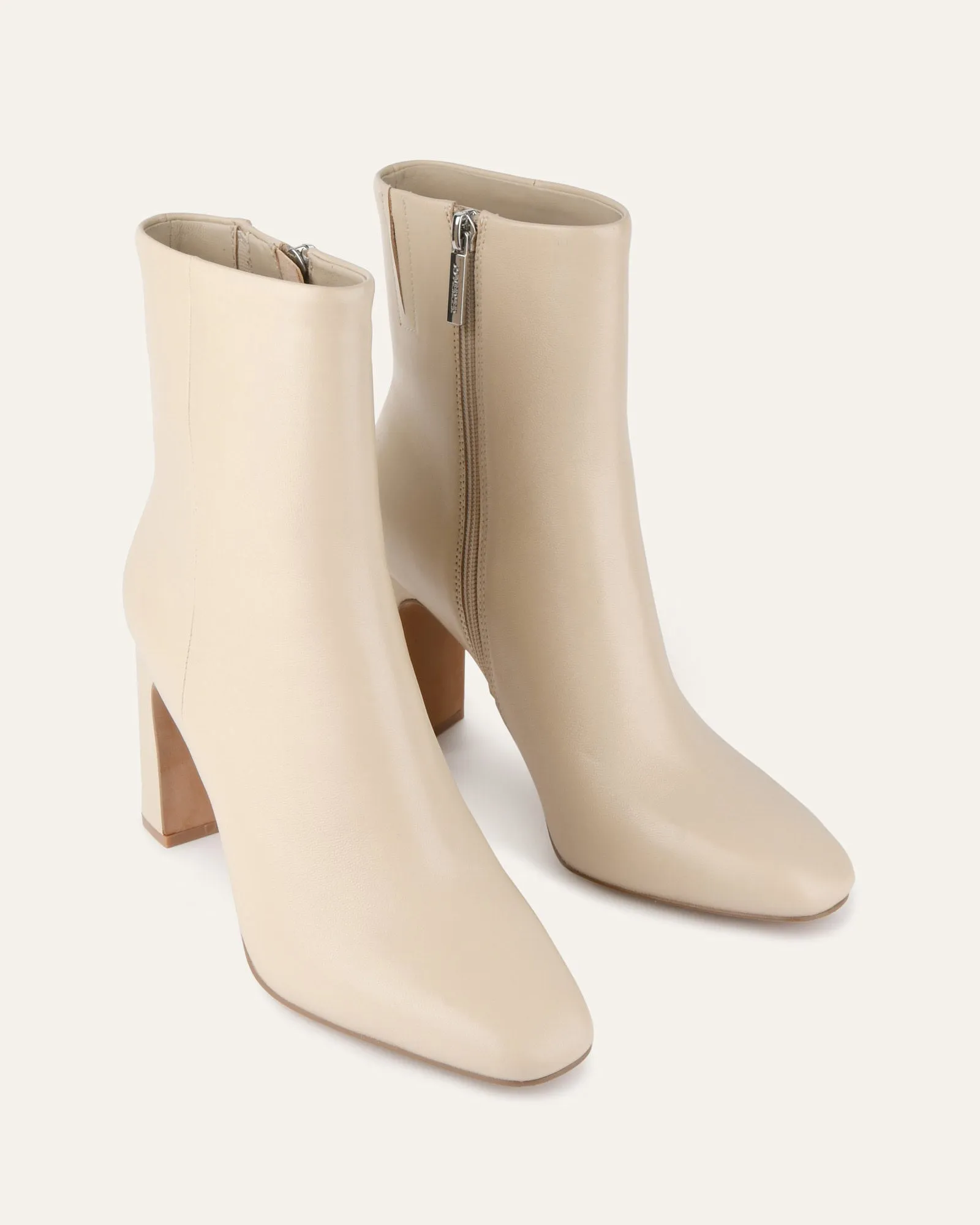 SUKI HIGH ANKLE BOOTS SAND LEATHER Jo Mercer