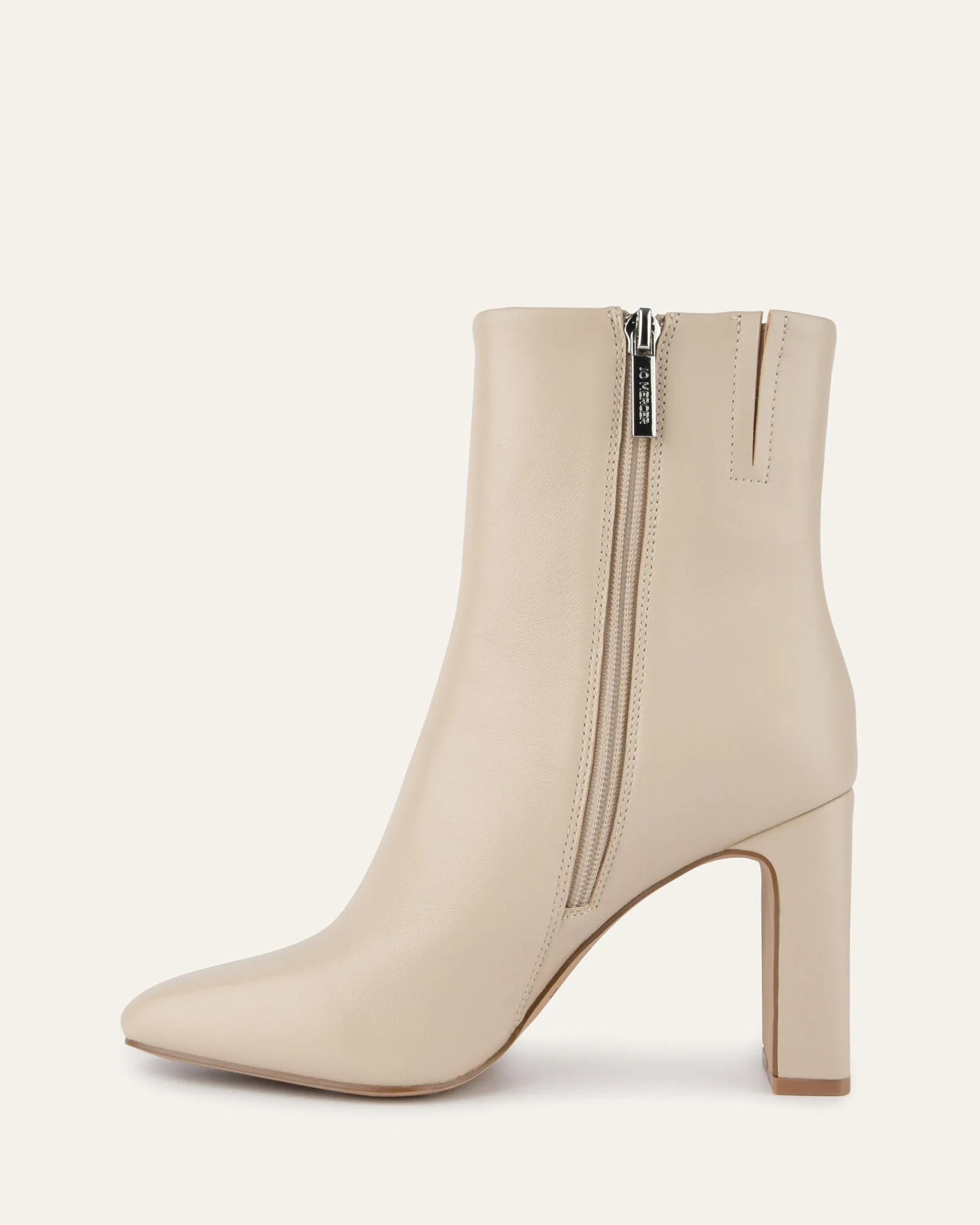 SUKI HIGH ANKLE BOOTS SAND LEATHER Jo Mercer