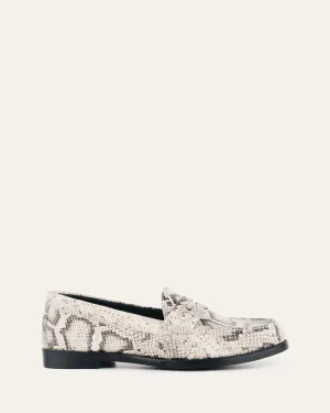 TAIT LOAFERS NATURAL SNAKE PRINT LEATHER Jo Mercer