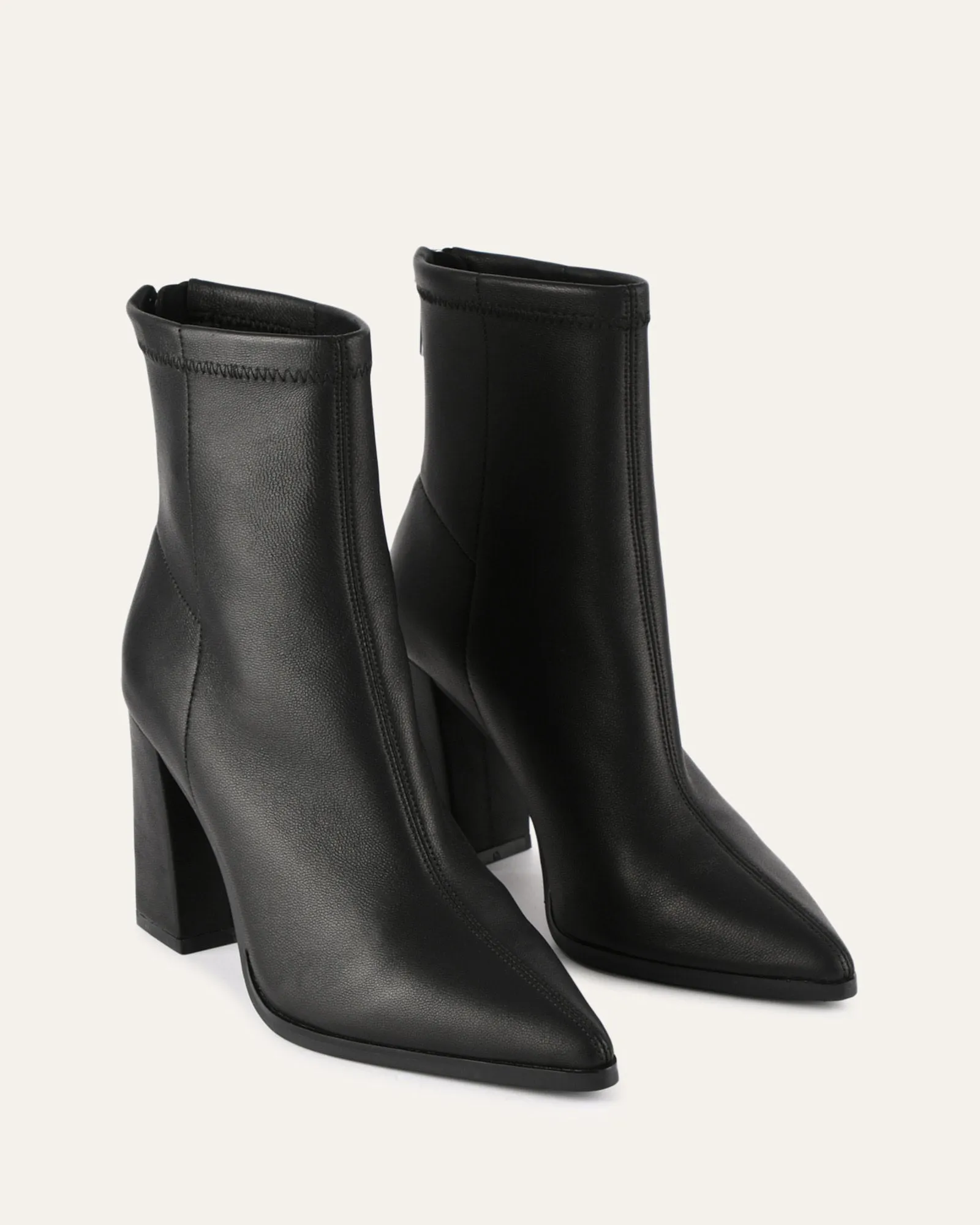 TEO HIGH ANKLE BOOTS BLACK LEATHER Jo Mercer